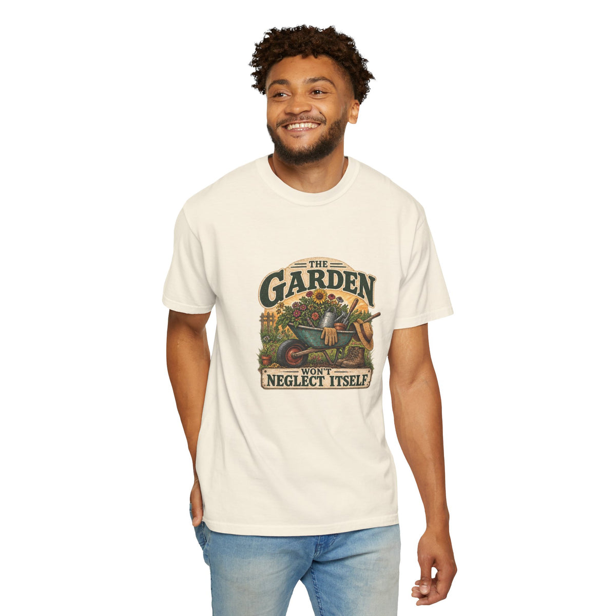 Garden T-Shirt — "The Garden Won’t Neglect Itself" Vintage Gardening Tee