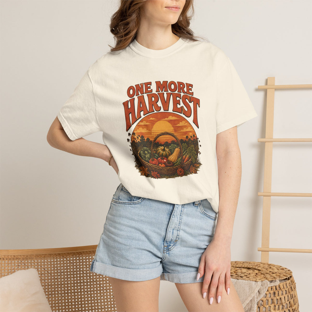 One More Harvest T-Shirt — Vintage Fall Farm Sunset Tee