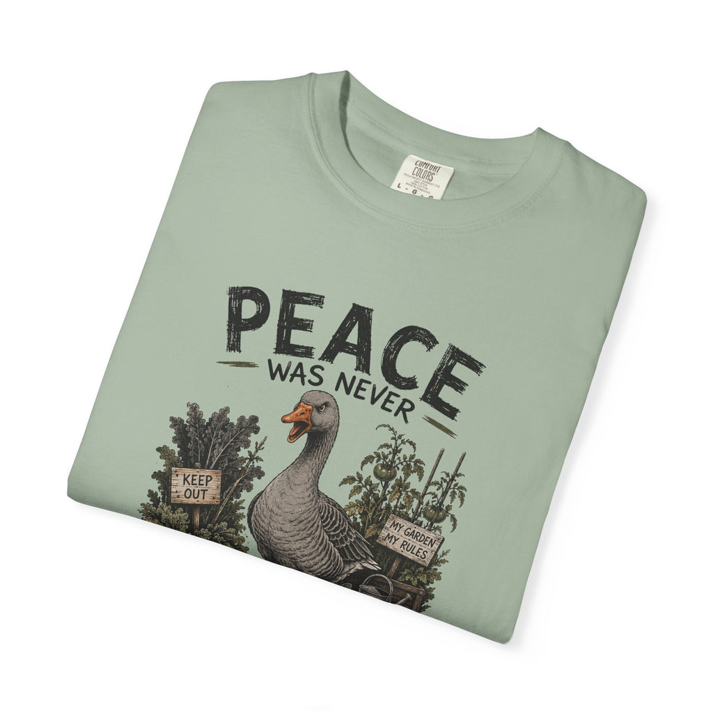 Peace Was Never an Option Tee — Vintage Goose Graphic T-Shirt