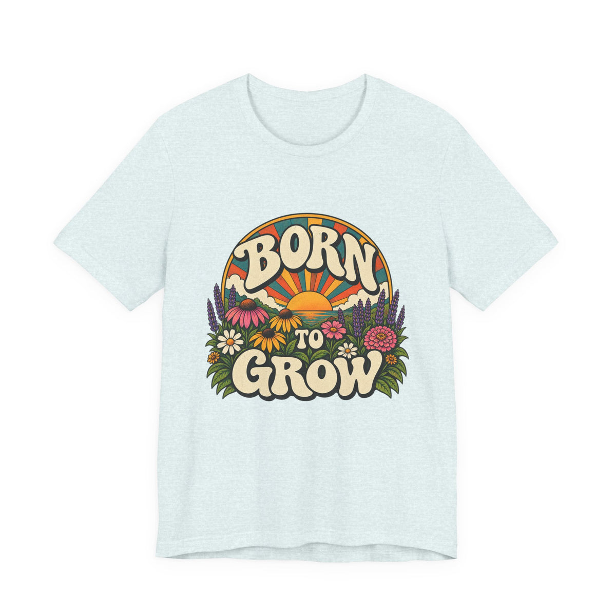 Born to Grow T‑Shirt — Retro Floral Gardening Tee