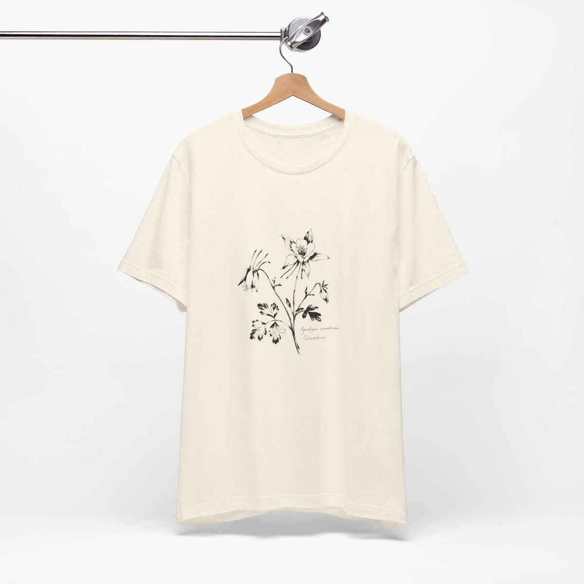 Botanical Sketch T‑Shirt — Minimal Floral Illustration Tee