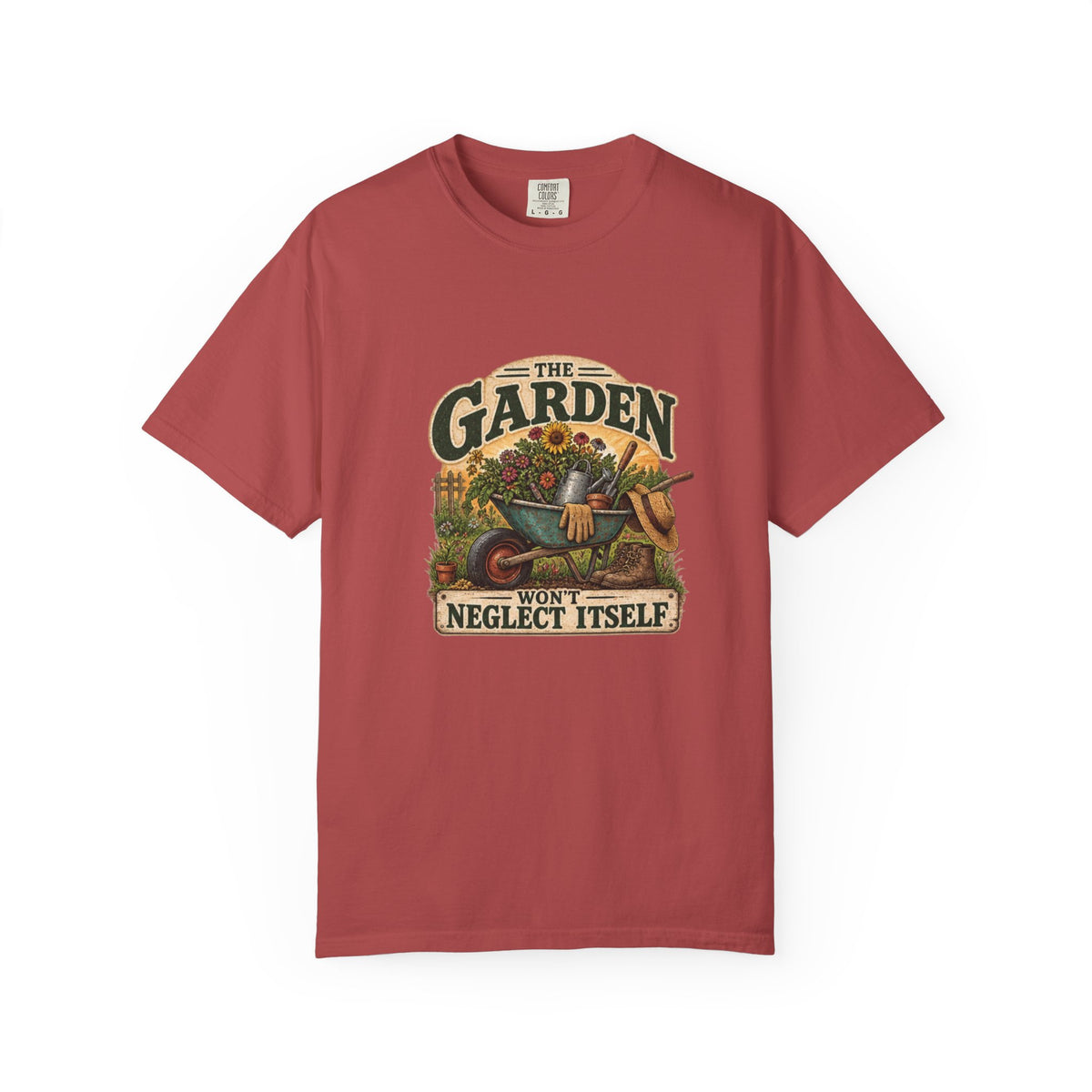 Garden T-Shirt — "The Garden Won’t Neglect Itself" Vintage Gardening Tee