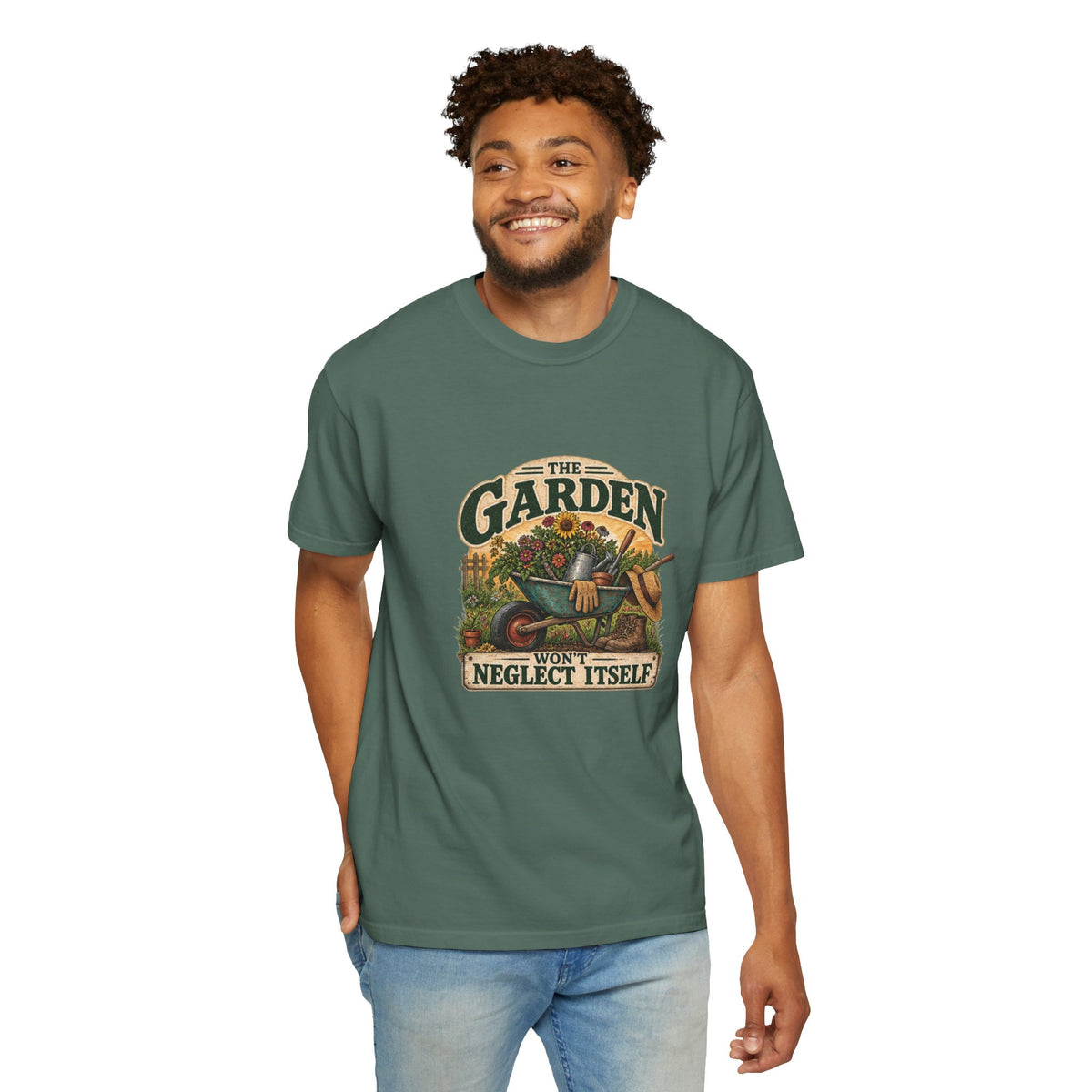Garden T-Shirt — "The Garden Won’t Neglect Itself" Vintage Gardening Tee