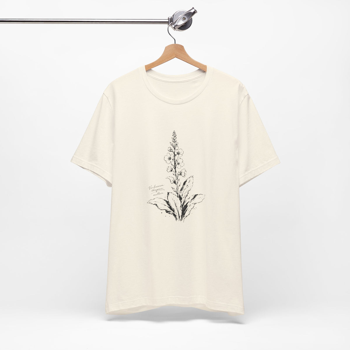Floral Sketch Tee —Vintage Mullein Illustration T-Shirt