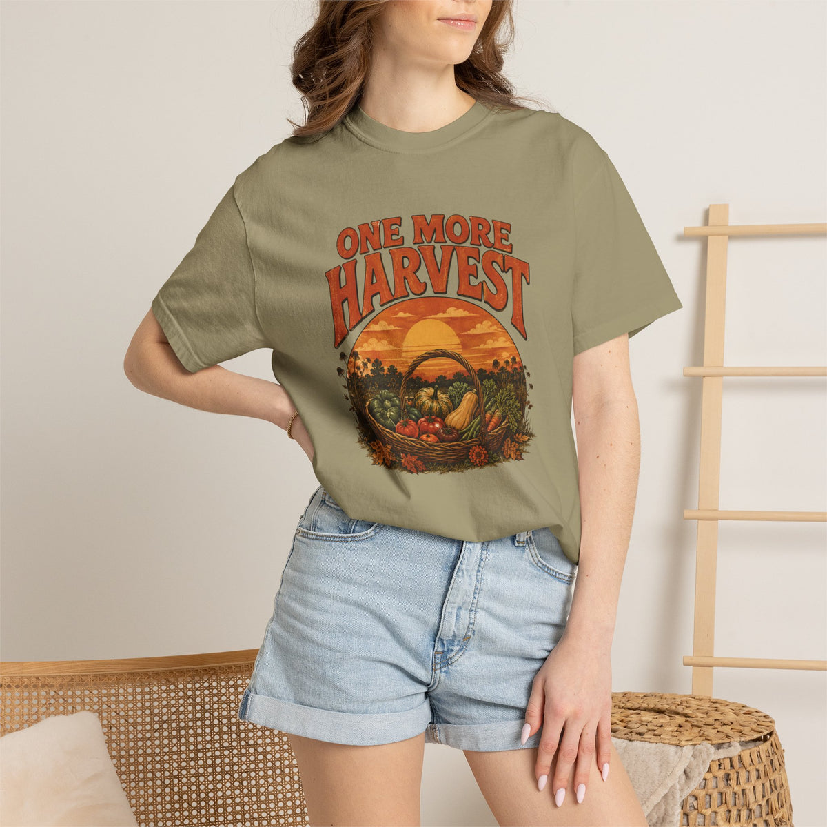 One More Harvest T-Shirt — Vintage Fall Farm Sunset Tee