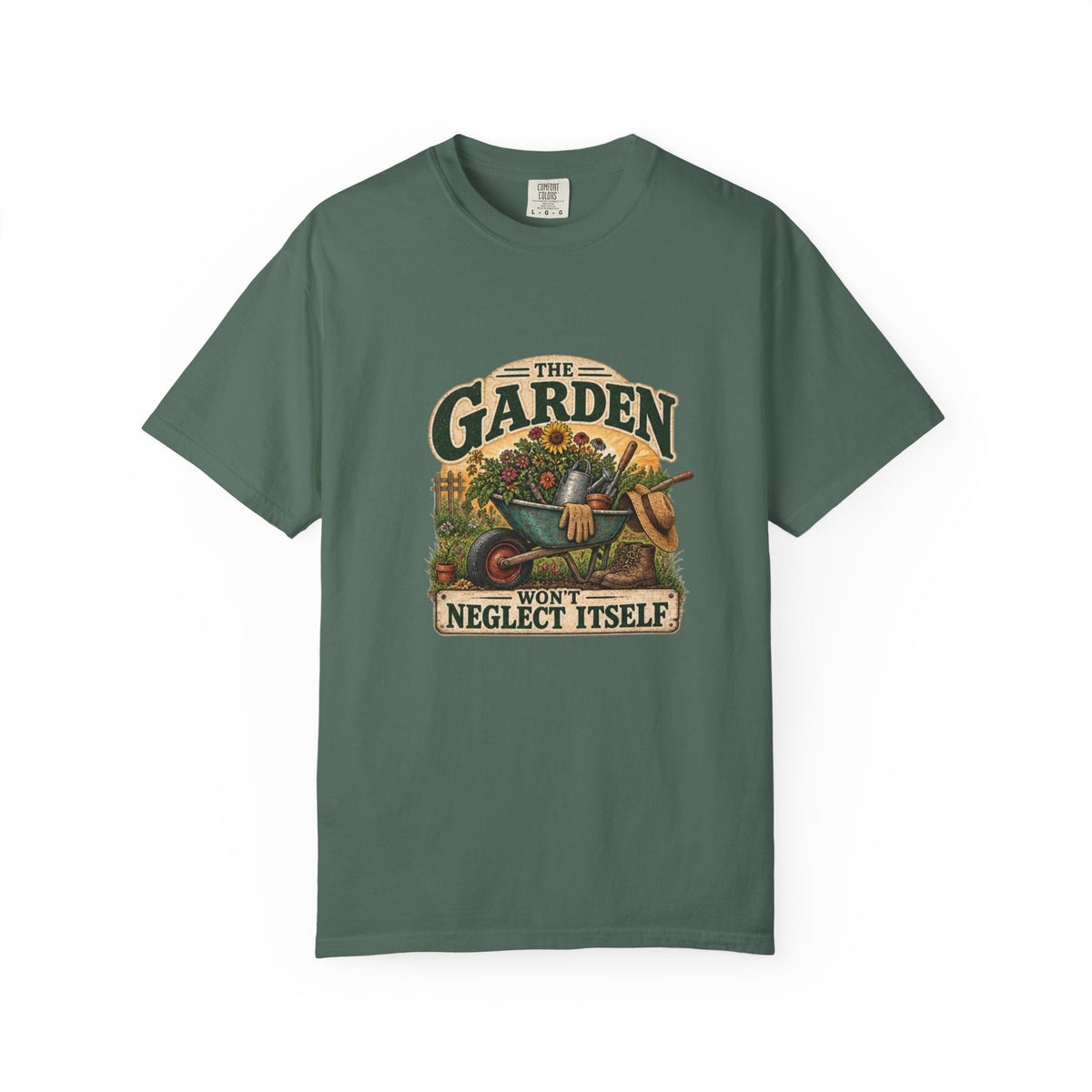 Garden T-Shirt — "The Garden Won’t Neglect Itself" Vintage Gardening Tee