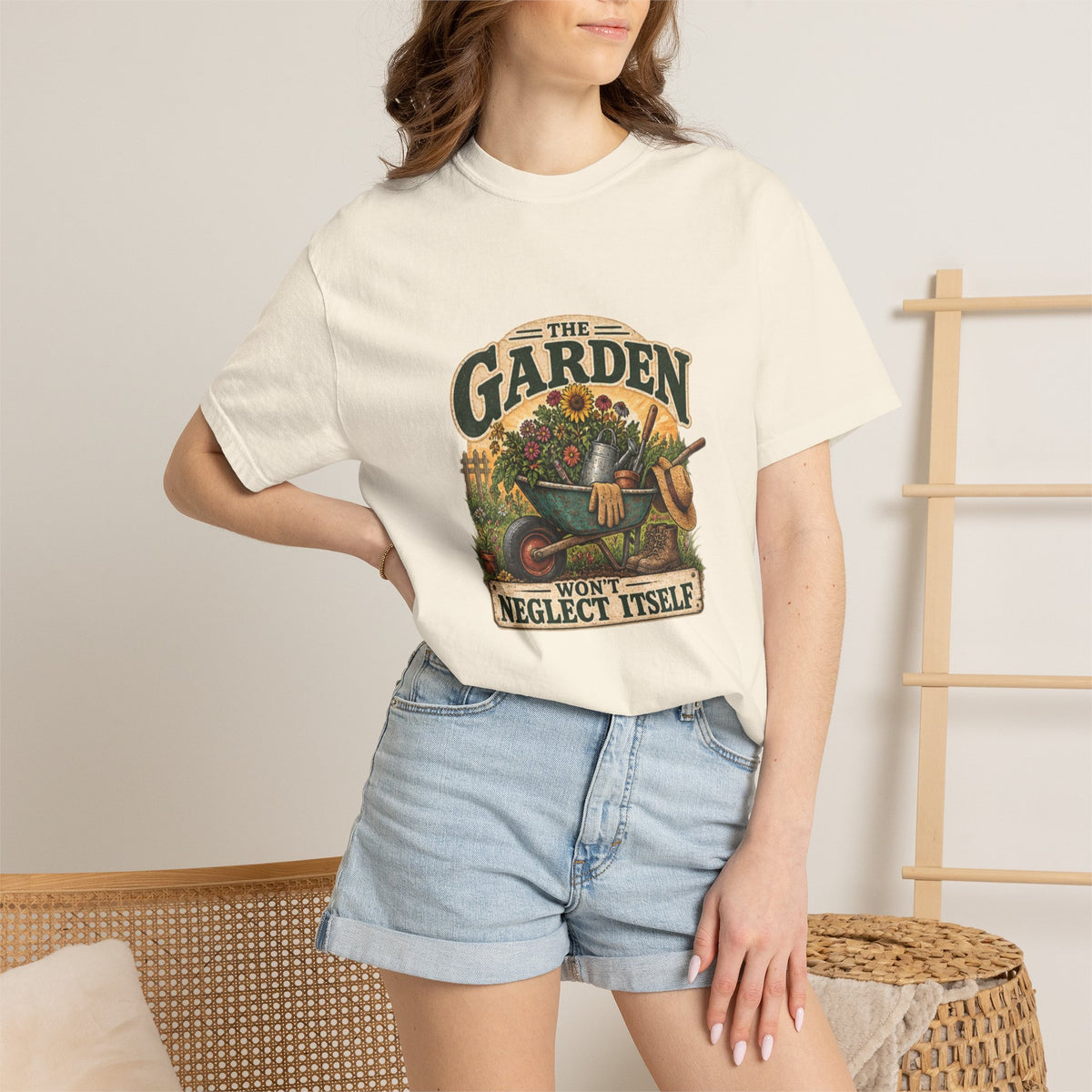 Garden T-Shirt — "The Garden Won’t Neglect Itself" Vintage Gardening Tee