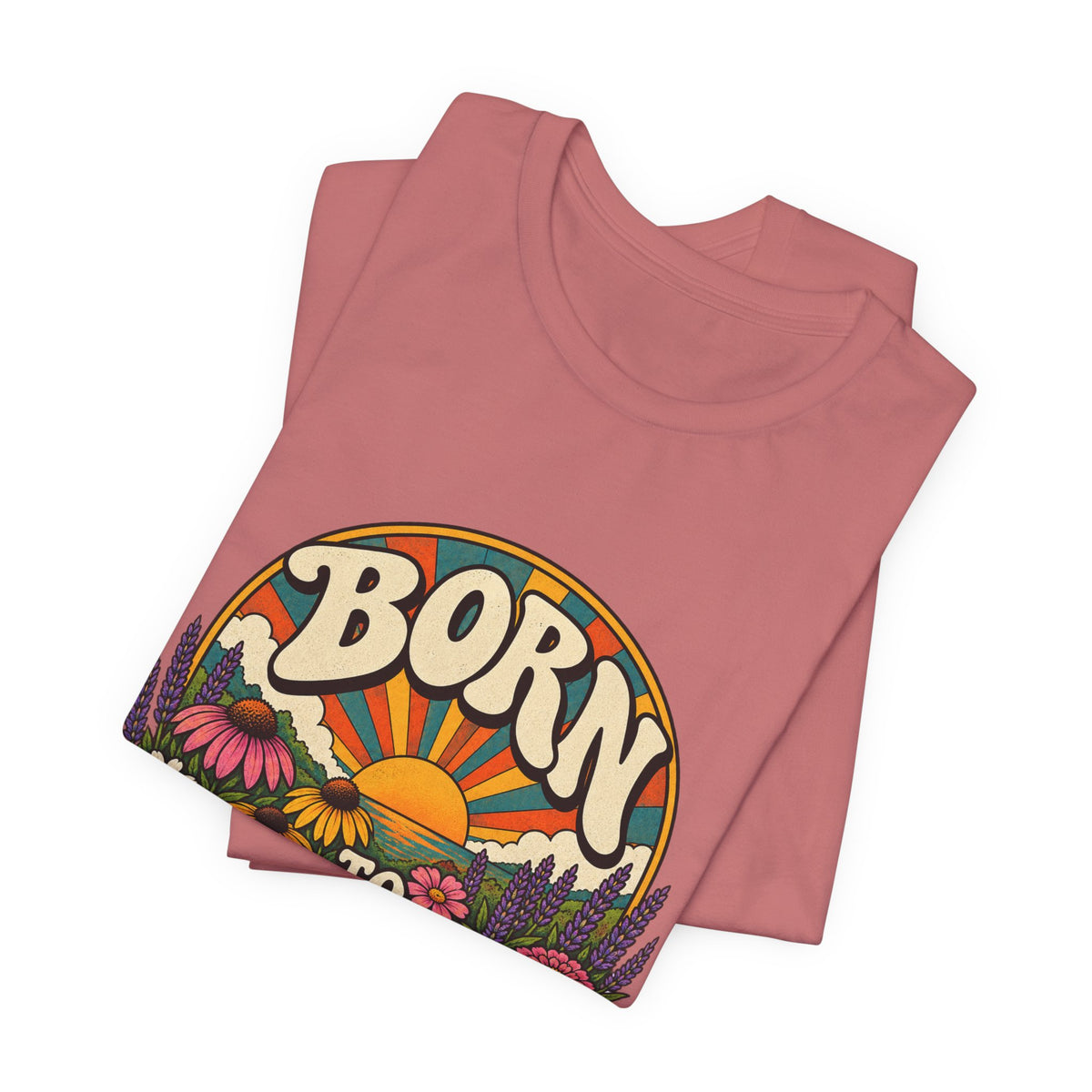 Born to Grow T‑Shirt — Retro Floral Gardening Tee