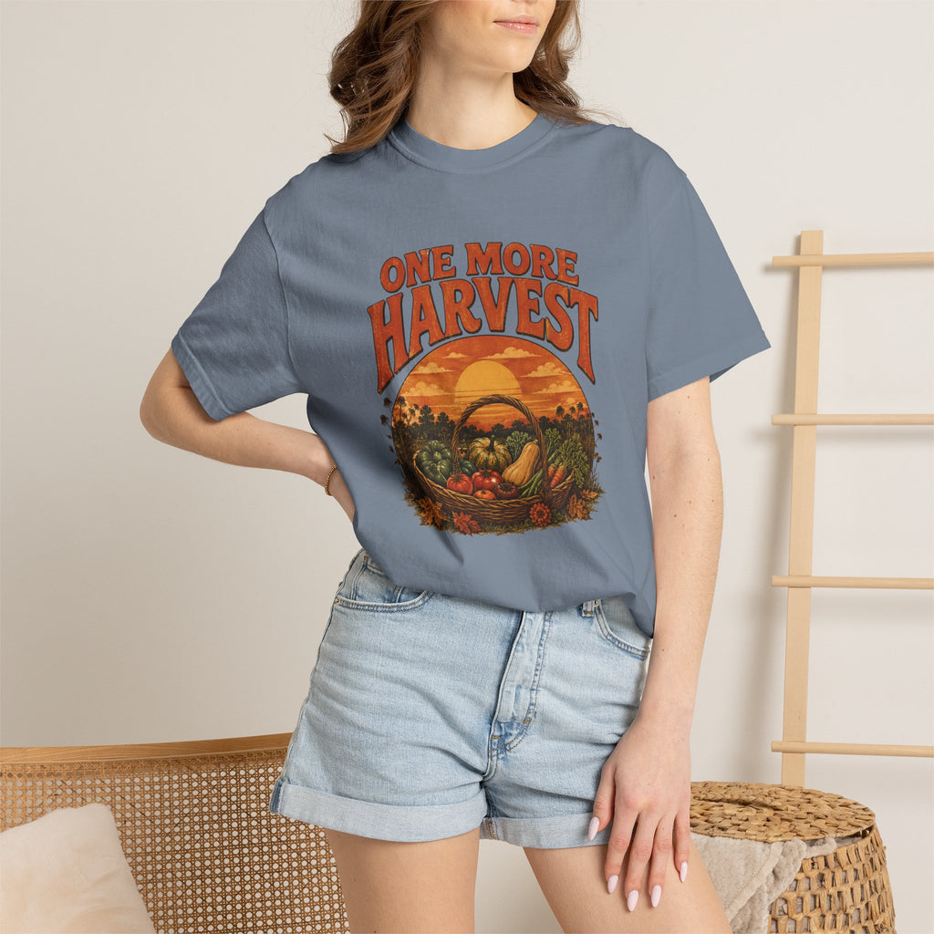 One More Harvest T-Shirt — Vintage Fall Farm Sunset Tee