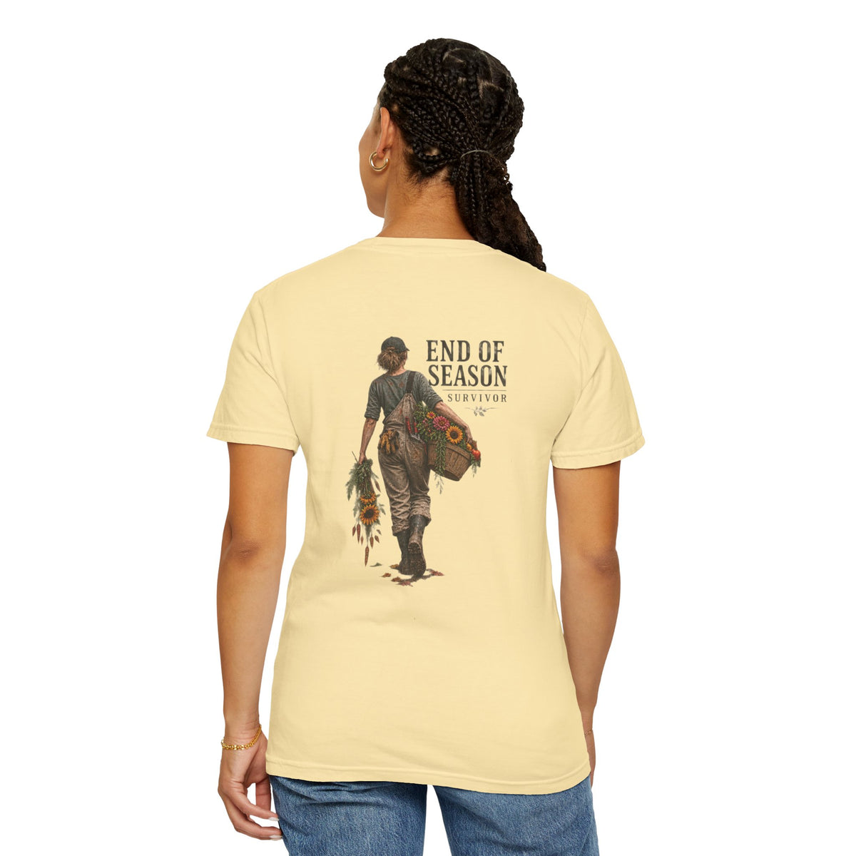 End of Season Floral Tee — Sunflower Farmer Graphic T-Shirt
