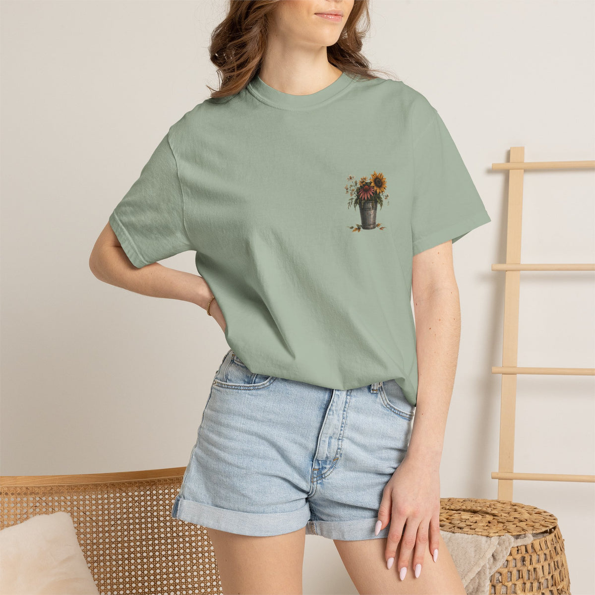 End of Season Floral Tee — Sunflower Farmer Graphic T-Shirt