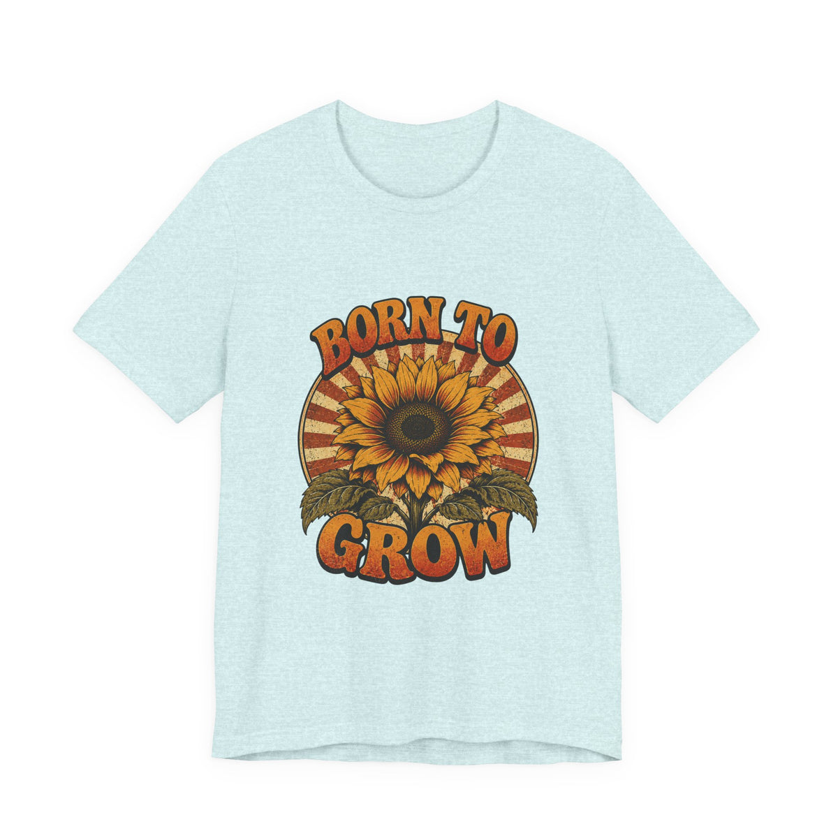 Born to Grow Sunflower Tee — Vintage Botanical Garden Shirt