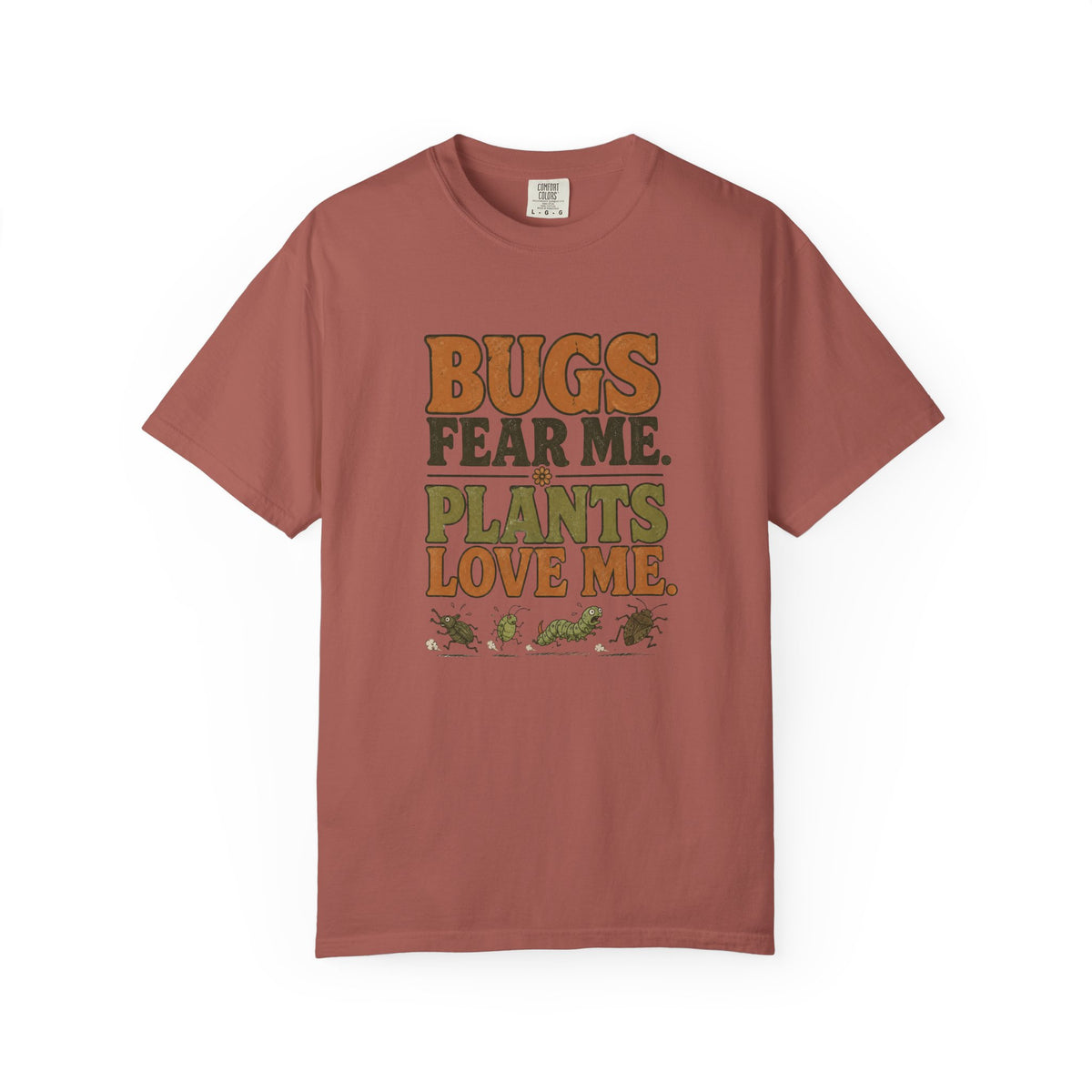 Plants Love Me T-Shirt — “Bugs Fear Me” Vintage Plant Lover Tee