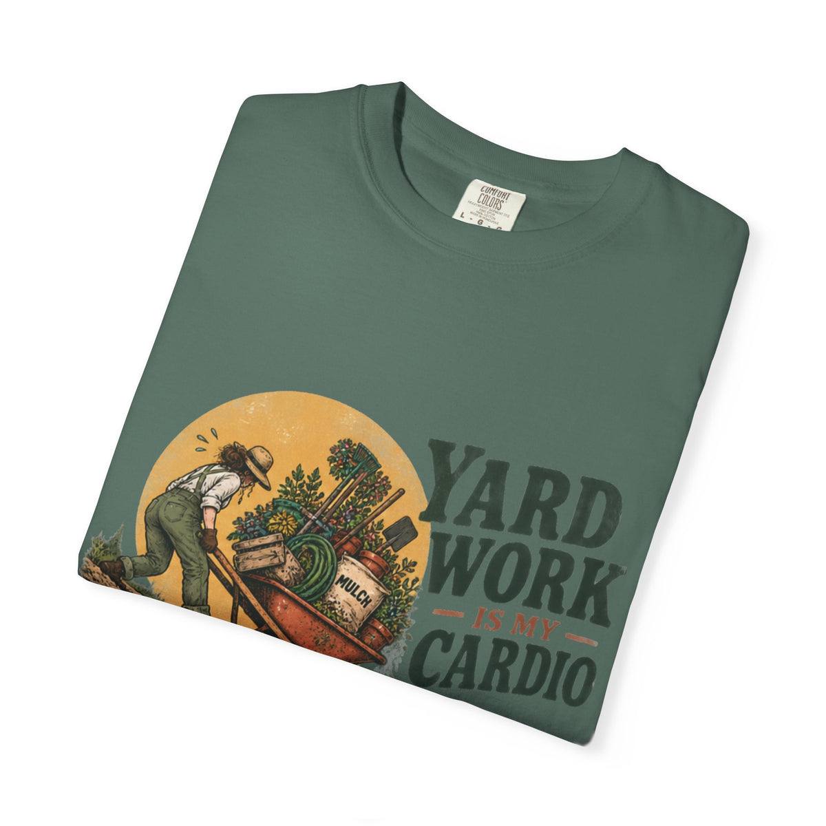 Yard Work Is My Cardio T-Shirt — Vintage Gardener Tee for Gardening Lovers