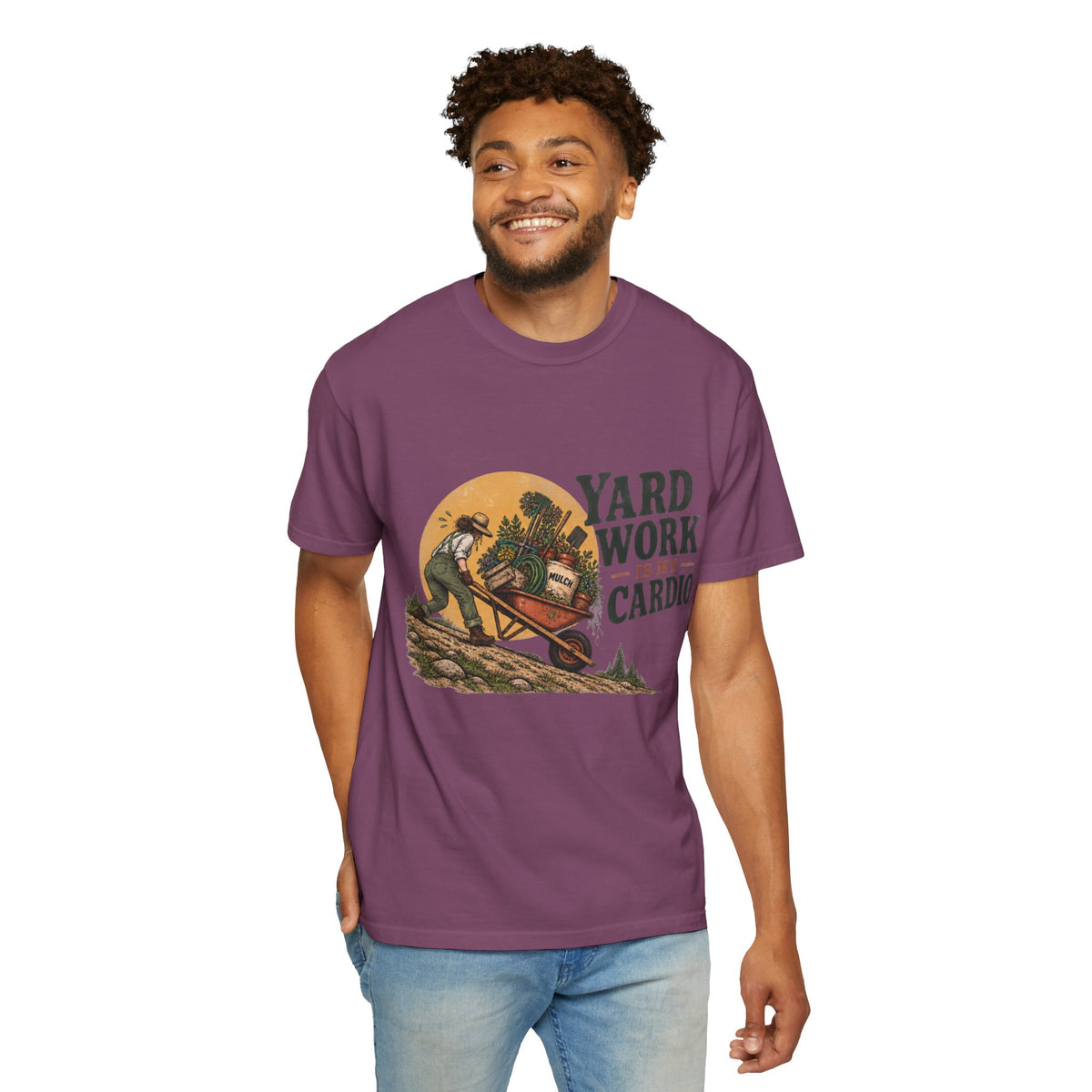 Yard Work Is My Cardio T-Shirt — Vintage Gardener Tee for Gardening Lovers
