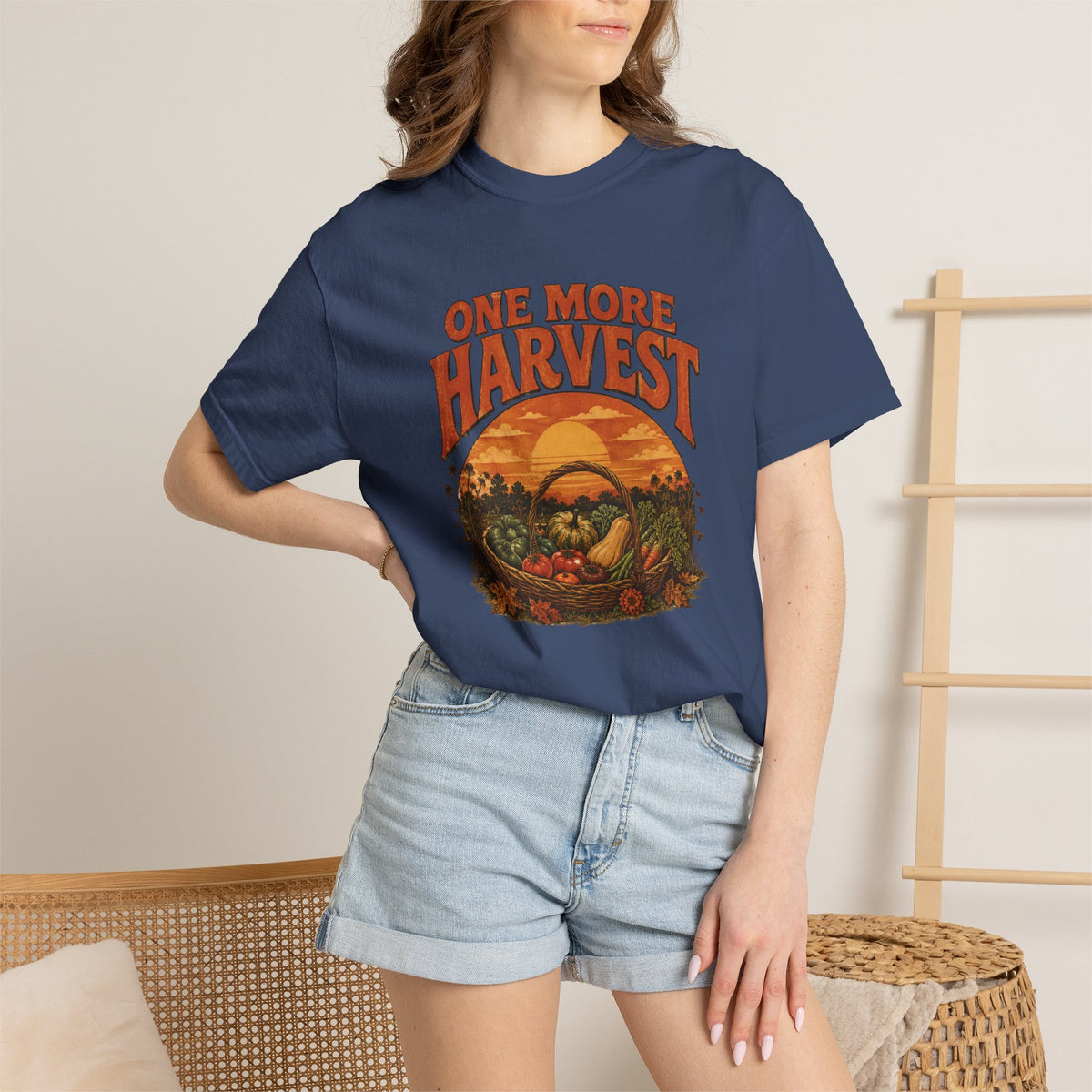 One More Harvest T-Shirt — Vintage Fall Farm Sunset Tee