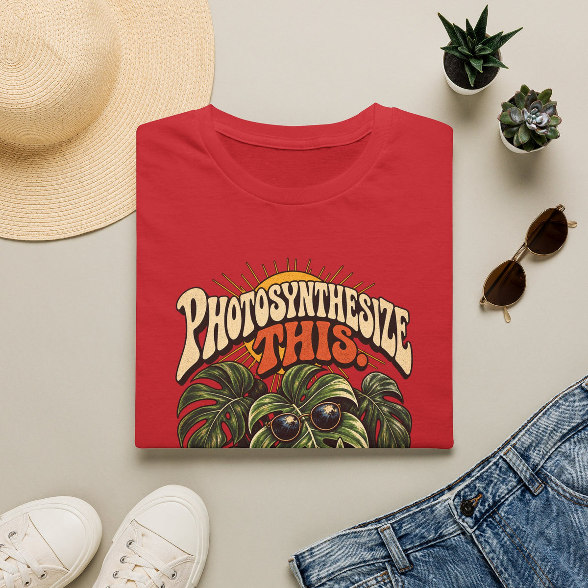Photosynthesize This Plant T-Shirt — Retro Monstera Graphic Tee