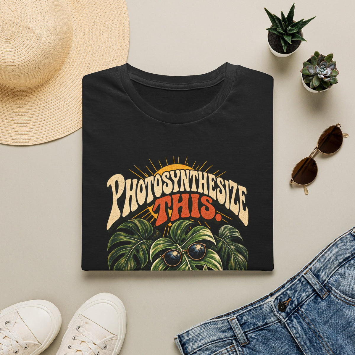 Photosynthesize This Plant T-Shirt — Retro Monstera Graphic Tee