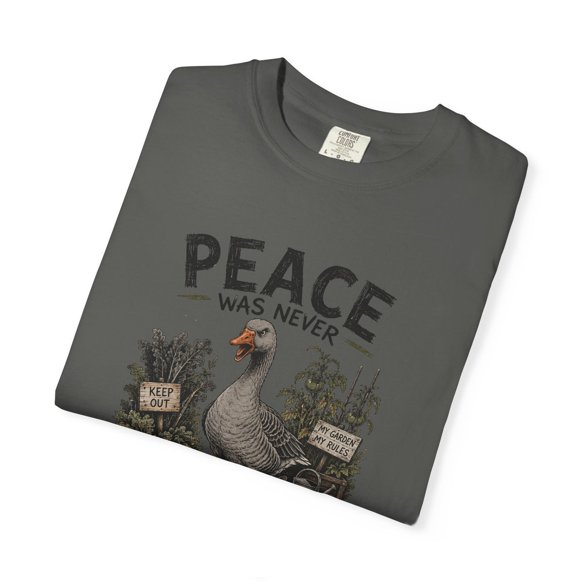 Peace Was Never an Option Tee — Vintage Goose Graphic T-Shirt