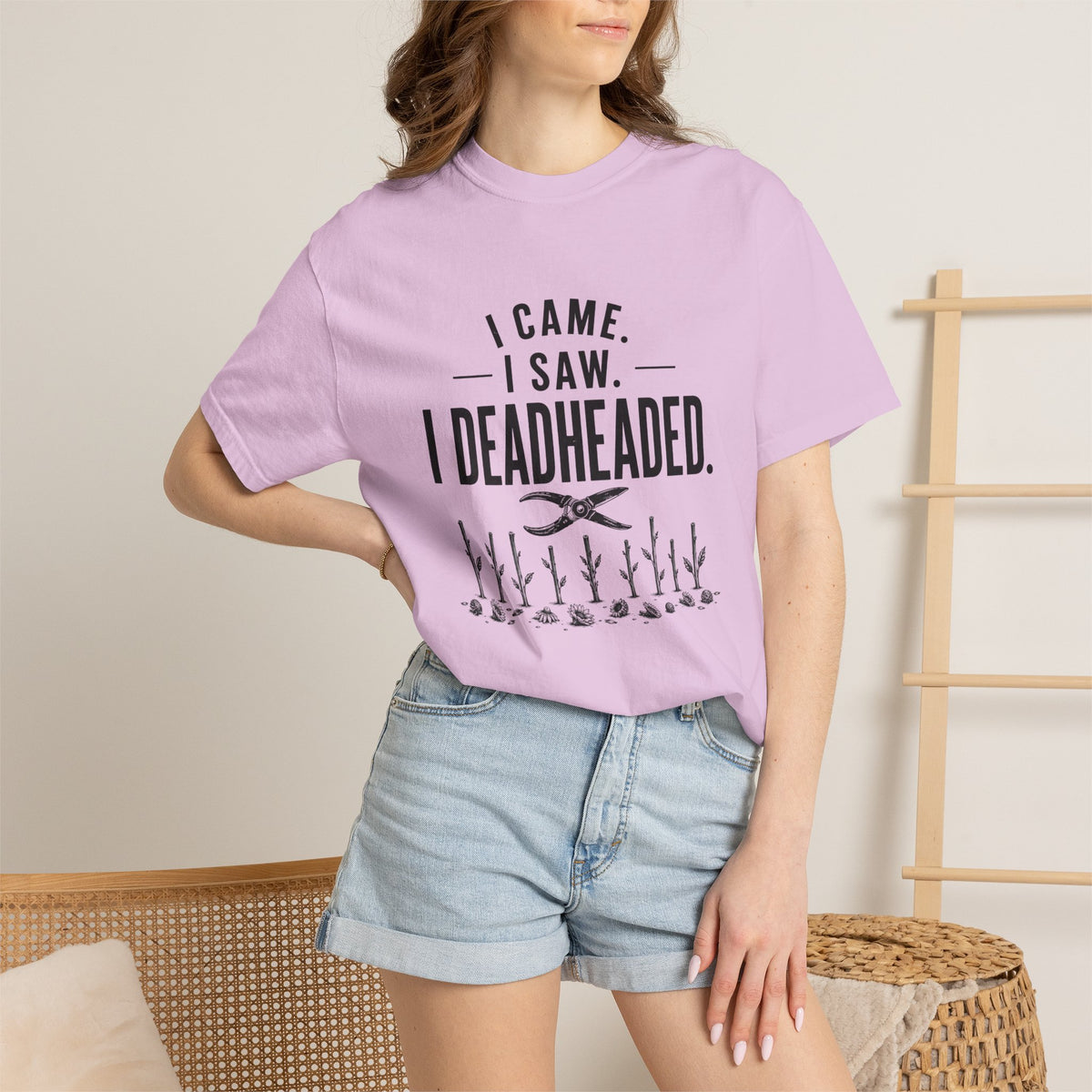 I Came I Saw I Deadheaded T-Shirt — Gardener Pun Graphic Tee