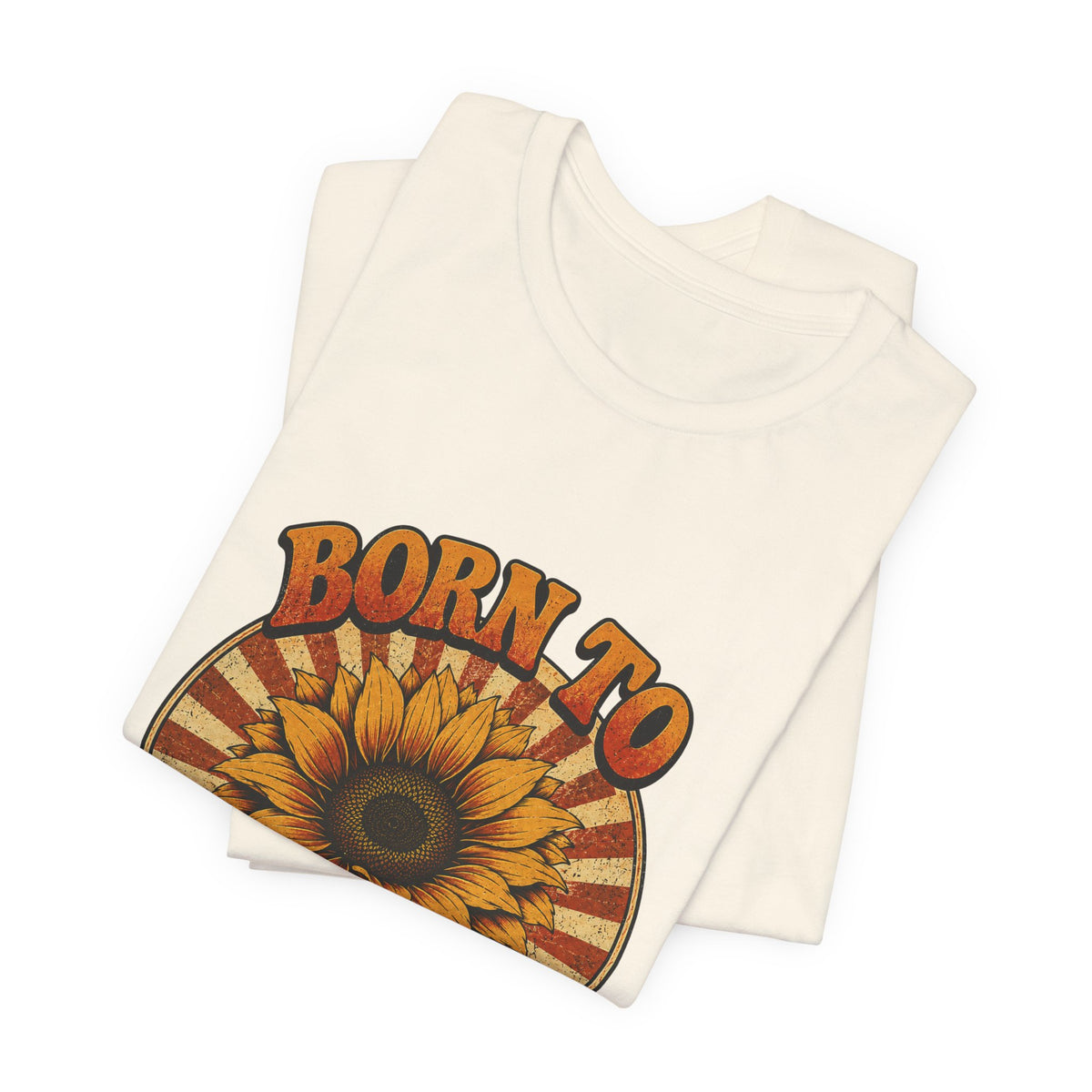 Born to Grow Sunflower Tee — Vintage Botanical Garden Shirt