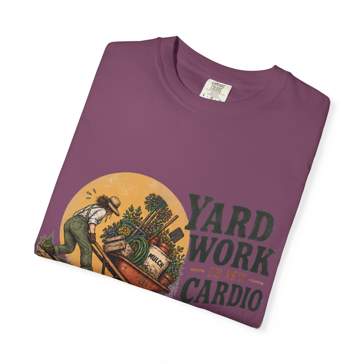 Yard Work Is My Cardio T-Shirt — Vintage Gardener Tee for Gardening Lovers