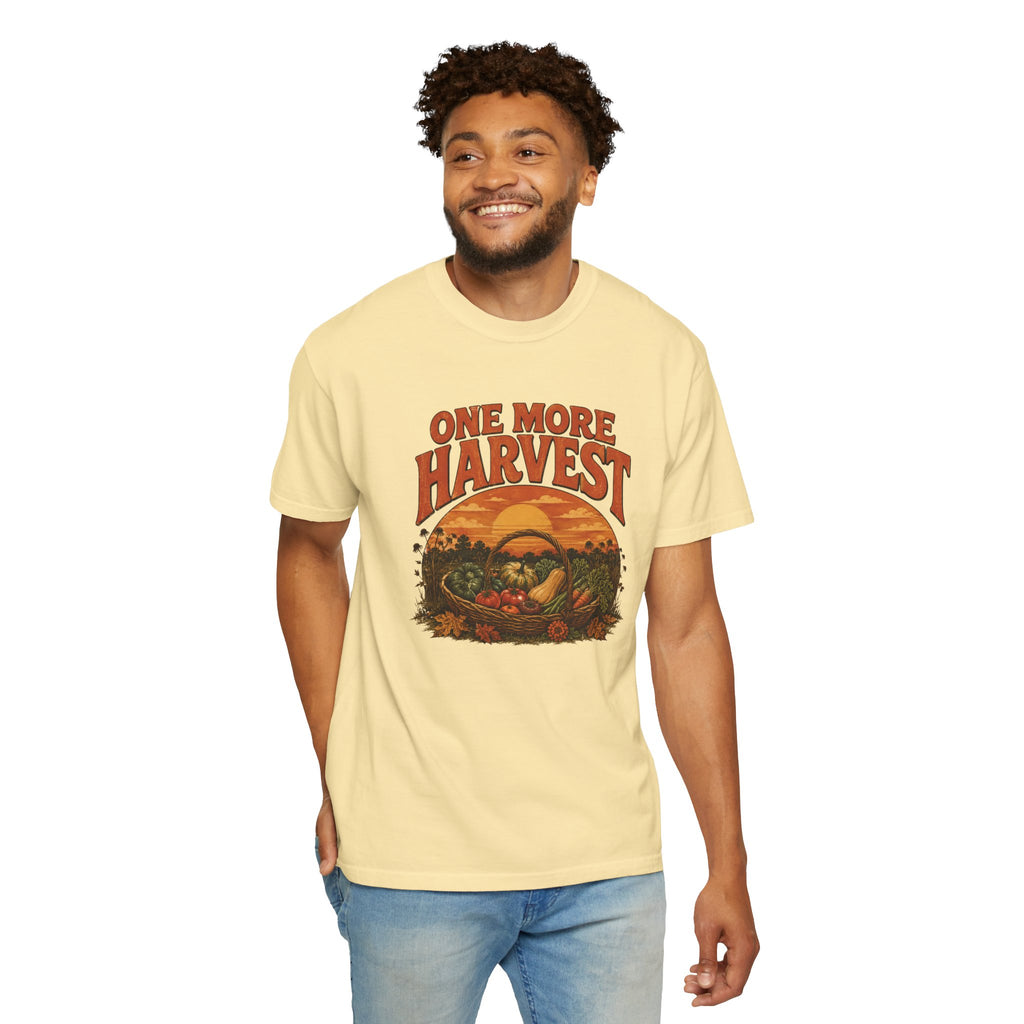 One More Harvest T-Shirt — Vintage Fall Farm Sunset Tee