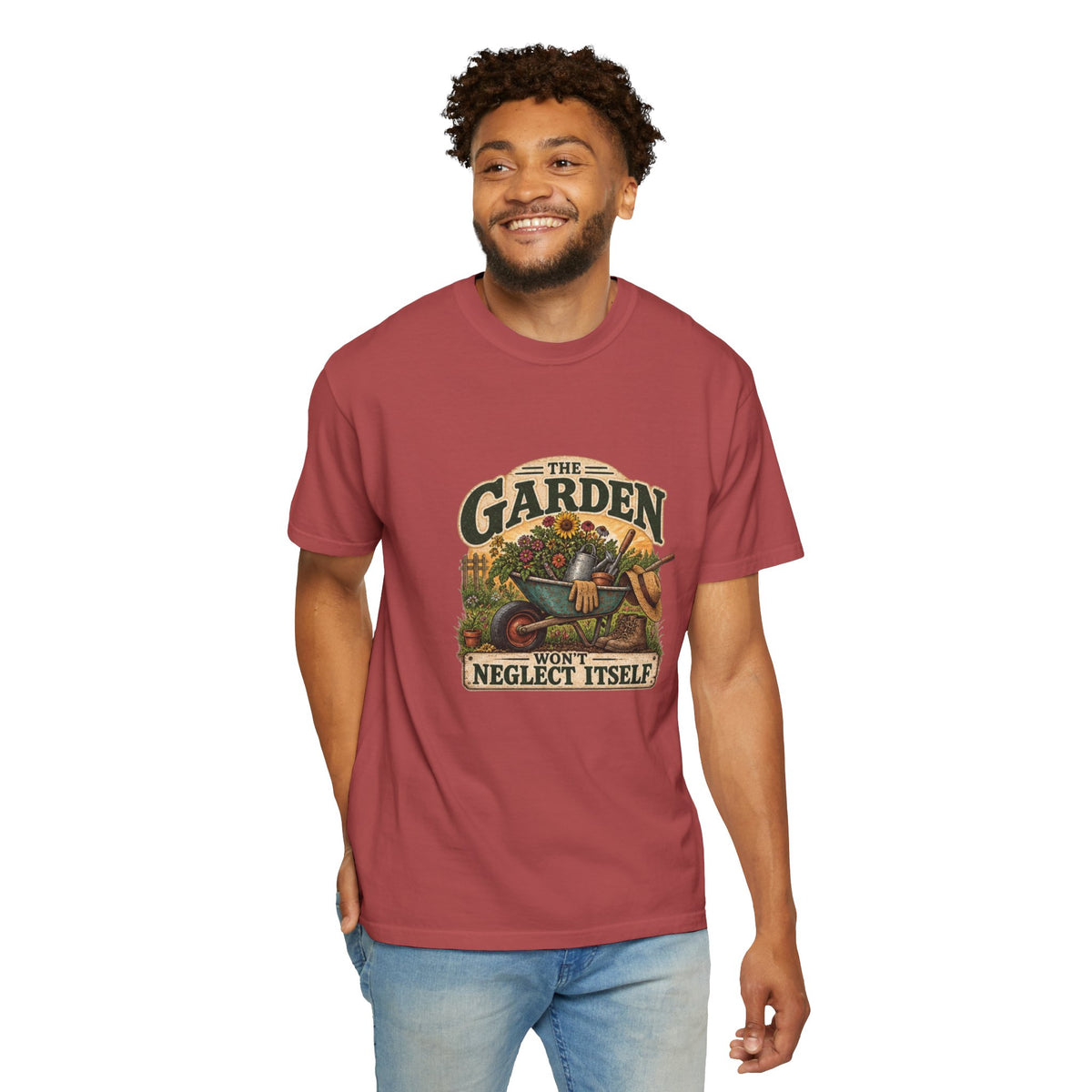 Garden T-Shirt — "The Garden Won’t Neglect Itself" Vintage Gardening Tee