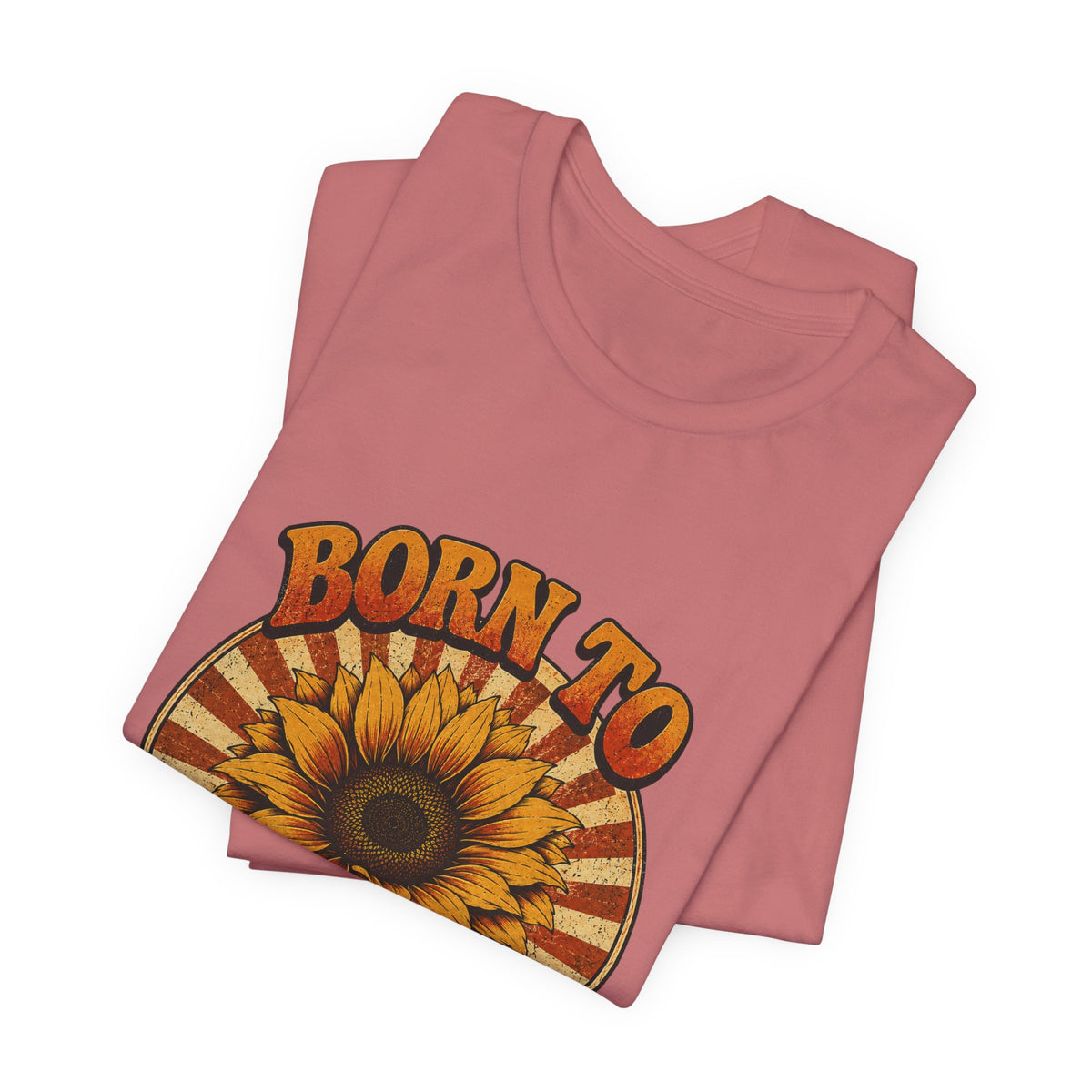 Born to Grow Sunflower Tee — Vintage Botanical Garden Shirt