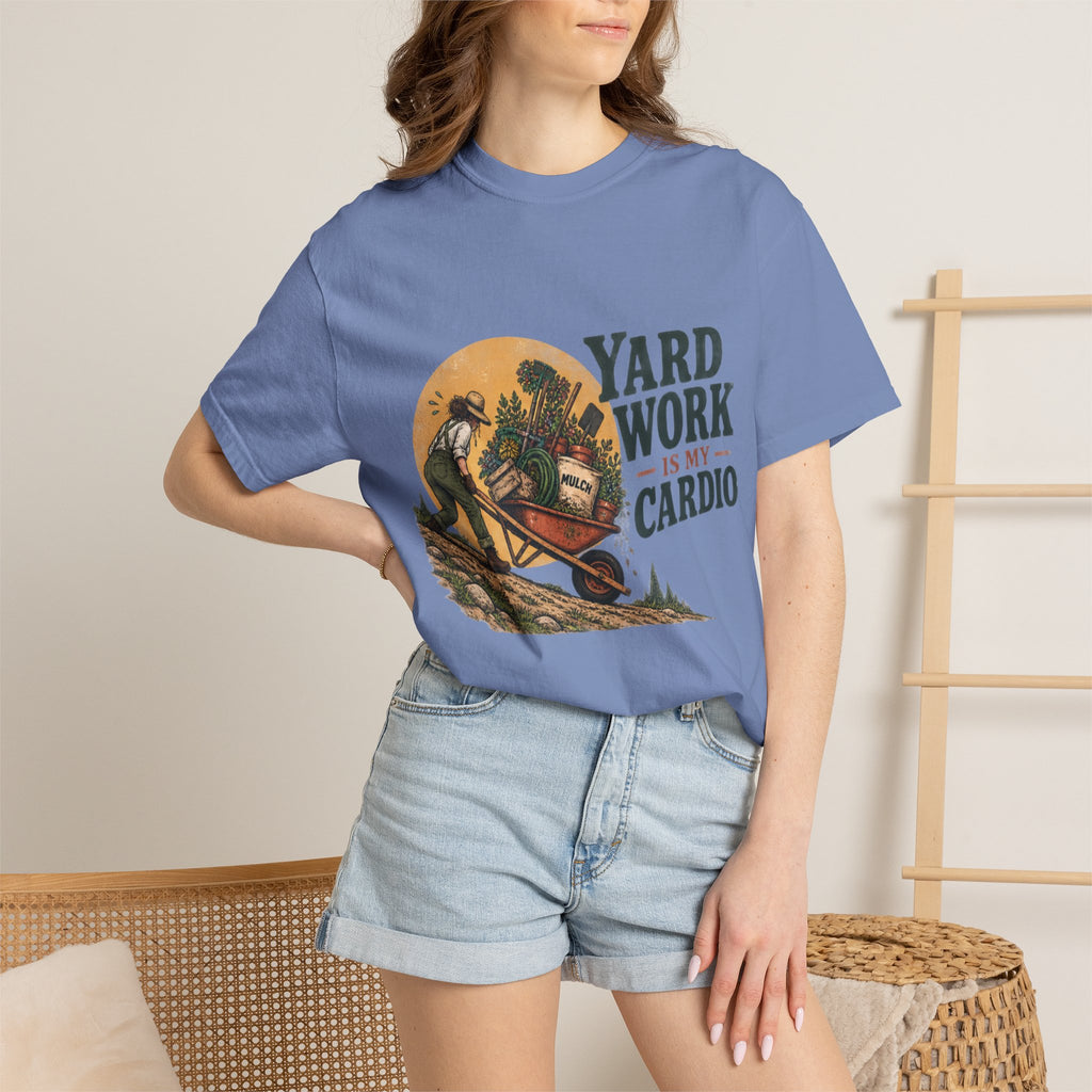 Yard Work Is My Cardio T-Shirt — Vintage Gardener Tee for Gardening Lovers