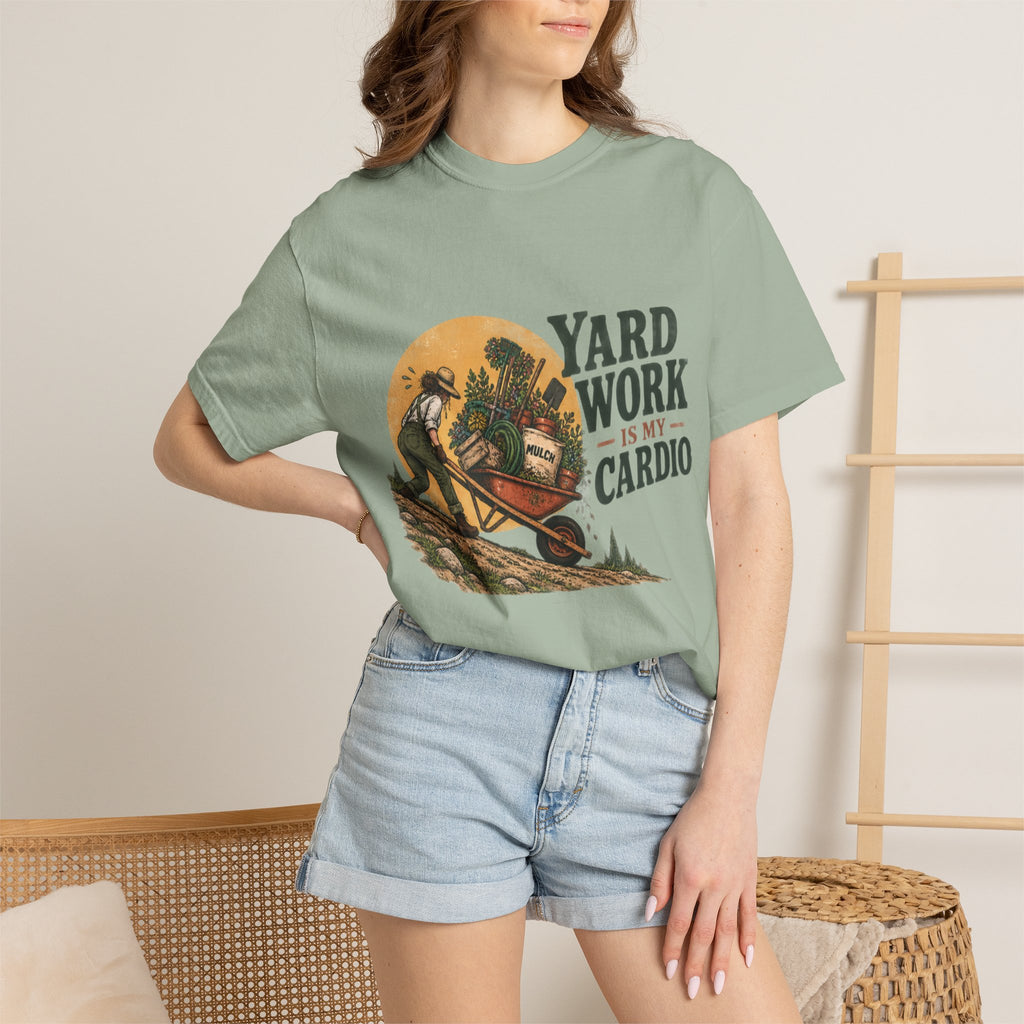 Yard Work Is My Cardio T-Shirt — Vintage Gardener Tee for Gardening Lovers