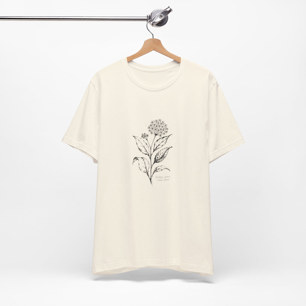 Botanical Sketch Tee — Vintage Milkweed Illustration T-Shirt