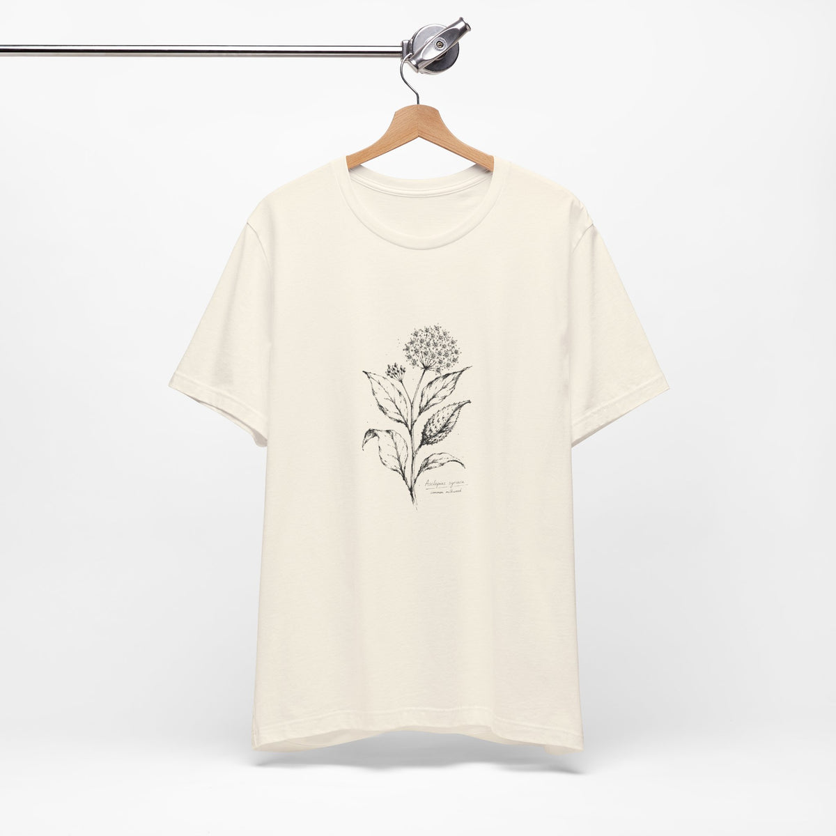 Botanical Sketch Tee — Vintage Milkweed Illustration T-Shirt