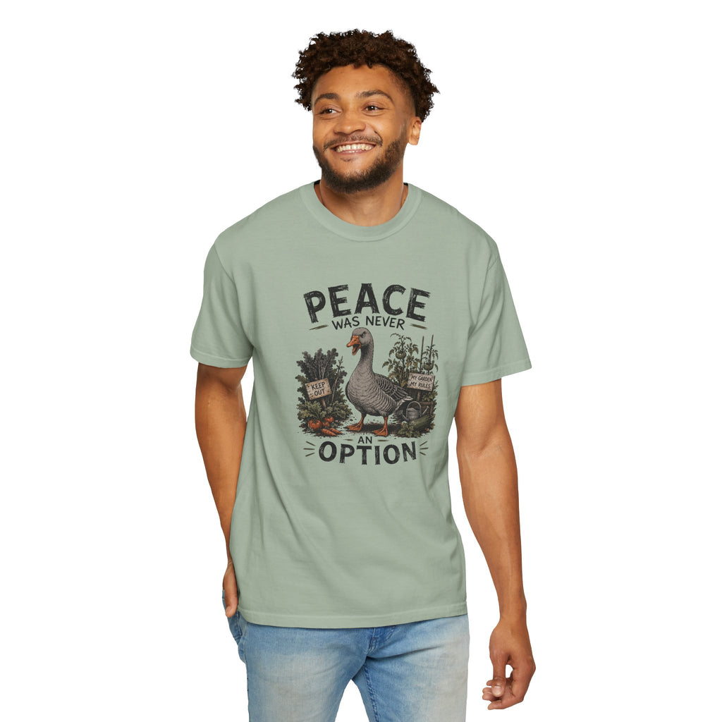 Peace Was Never an Option Tee — Vintage Goose Graphic T-Shirt