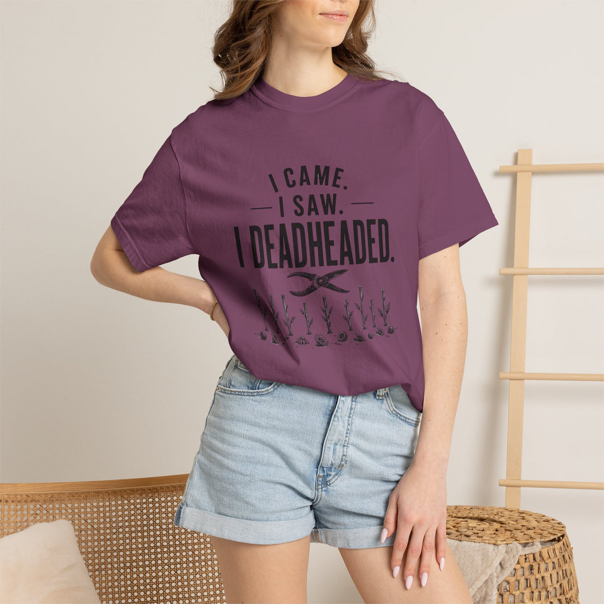 I Came I Saw I Deadheaded T-Shirt — Gardener Pun Graphic Tee