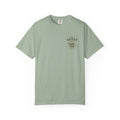 Sassy Garden Tools T-Shirt | Fork & Trowel Floral Crest