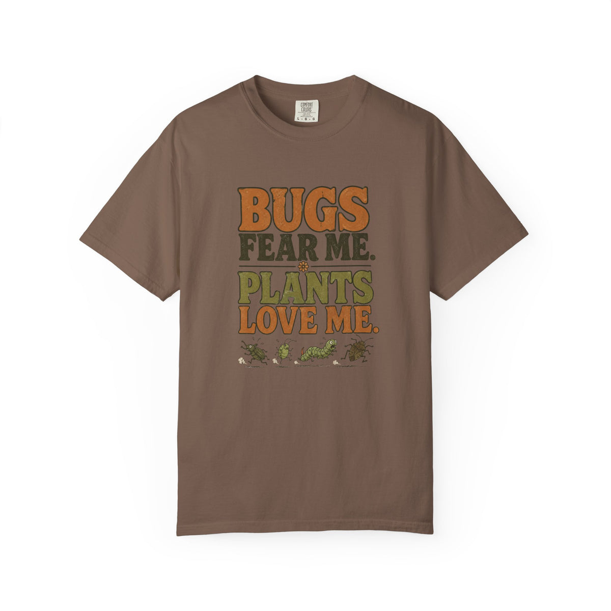 Plants Love Me T-Shirt — “Bugs Fear Me” Vintage Plant Lover Tee