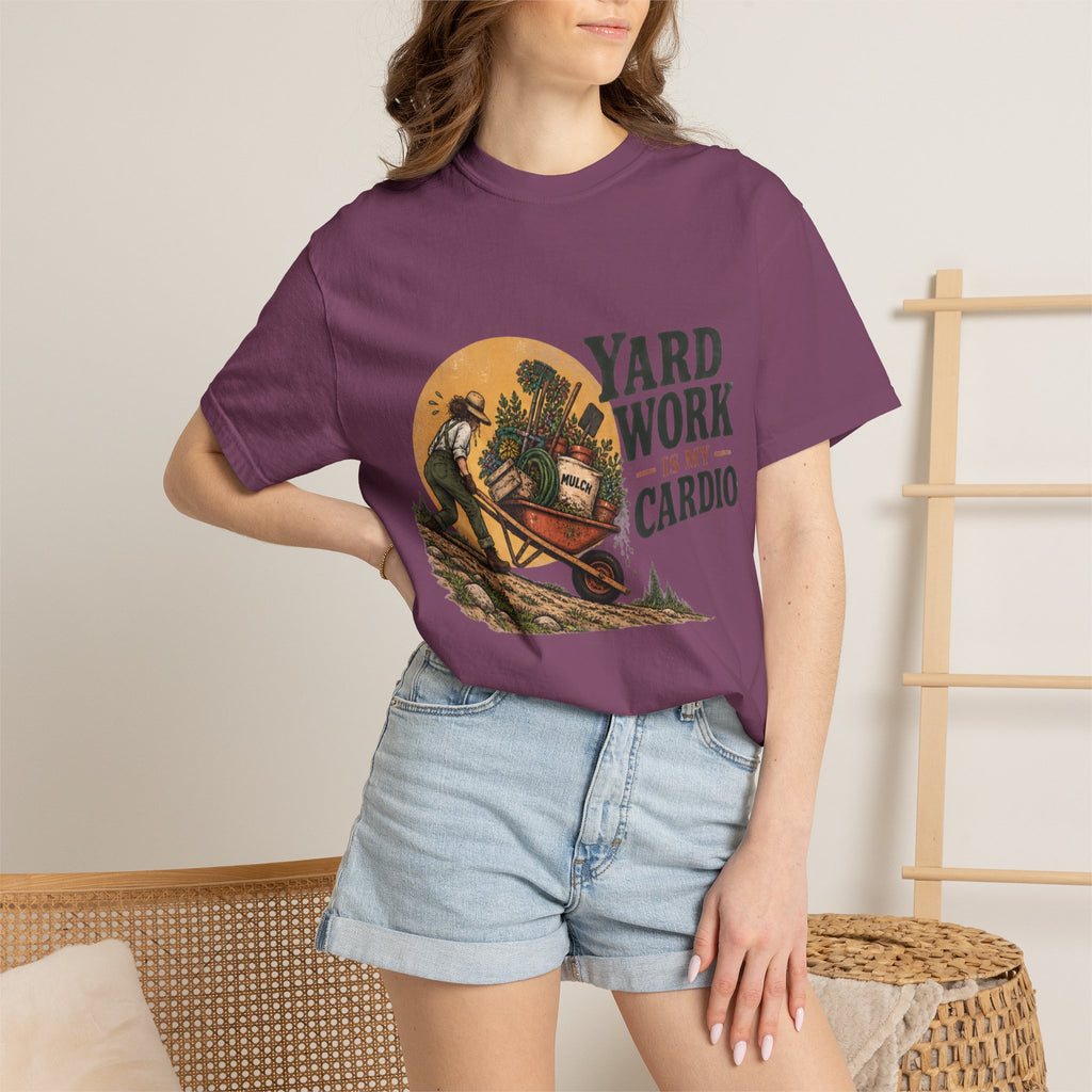 Yard Work Is My Cardio T-Shirt — Vintage Gardener Tee for Gardening Lovers