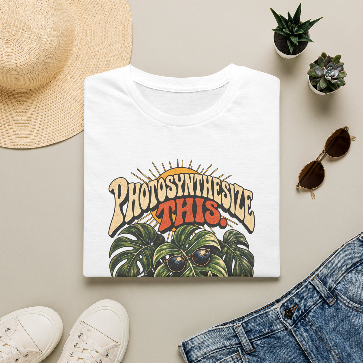 Photosynthesize This Plant T-Shirt — Retro Monstera Graphic Tee