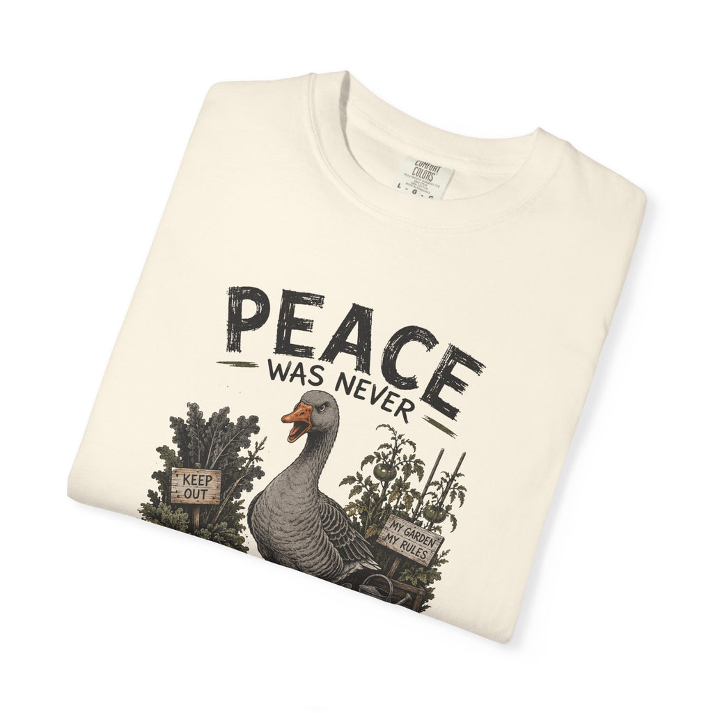 Peace Was Never an Option Tee — Vintage Goose Graphic T-Shirt