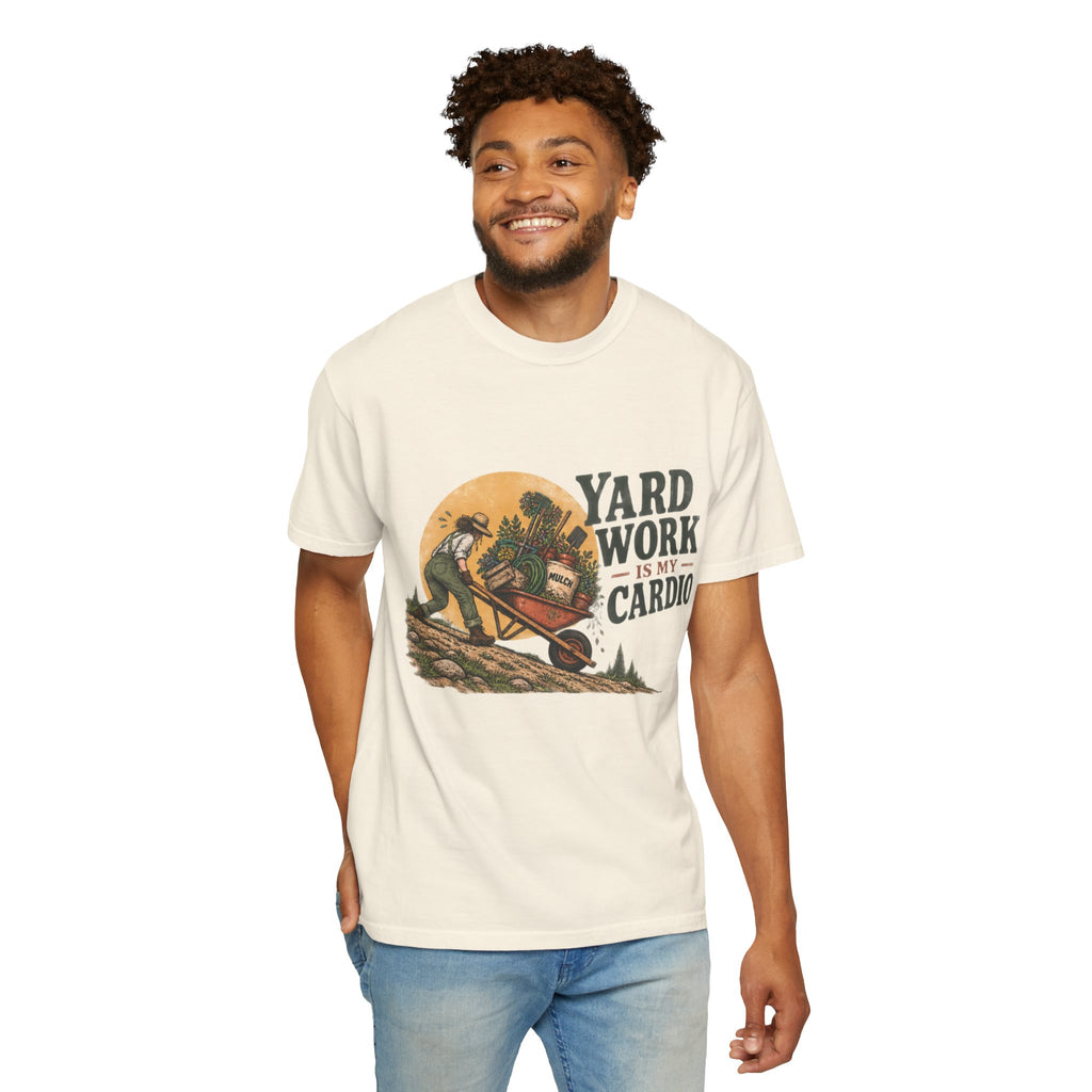 Yard Work Is My Cardio T-Shirt — Vintage Gardener Tee for Gardening Lovers
