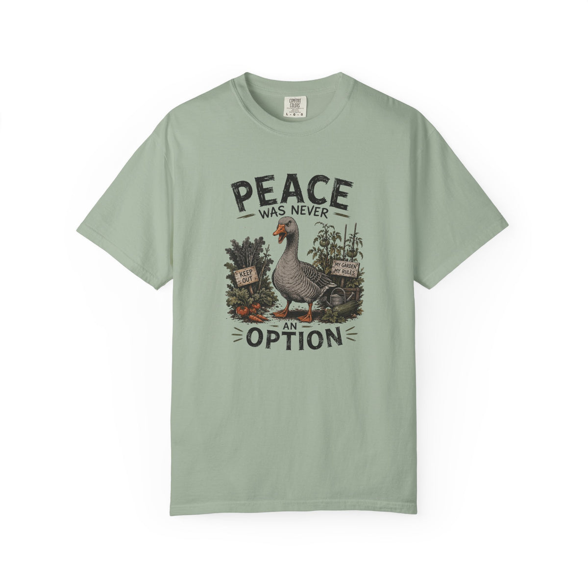 Peace Was Never an Option Tee — Vintage Goose Graphic T-Shirt