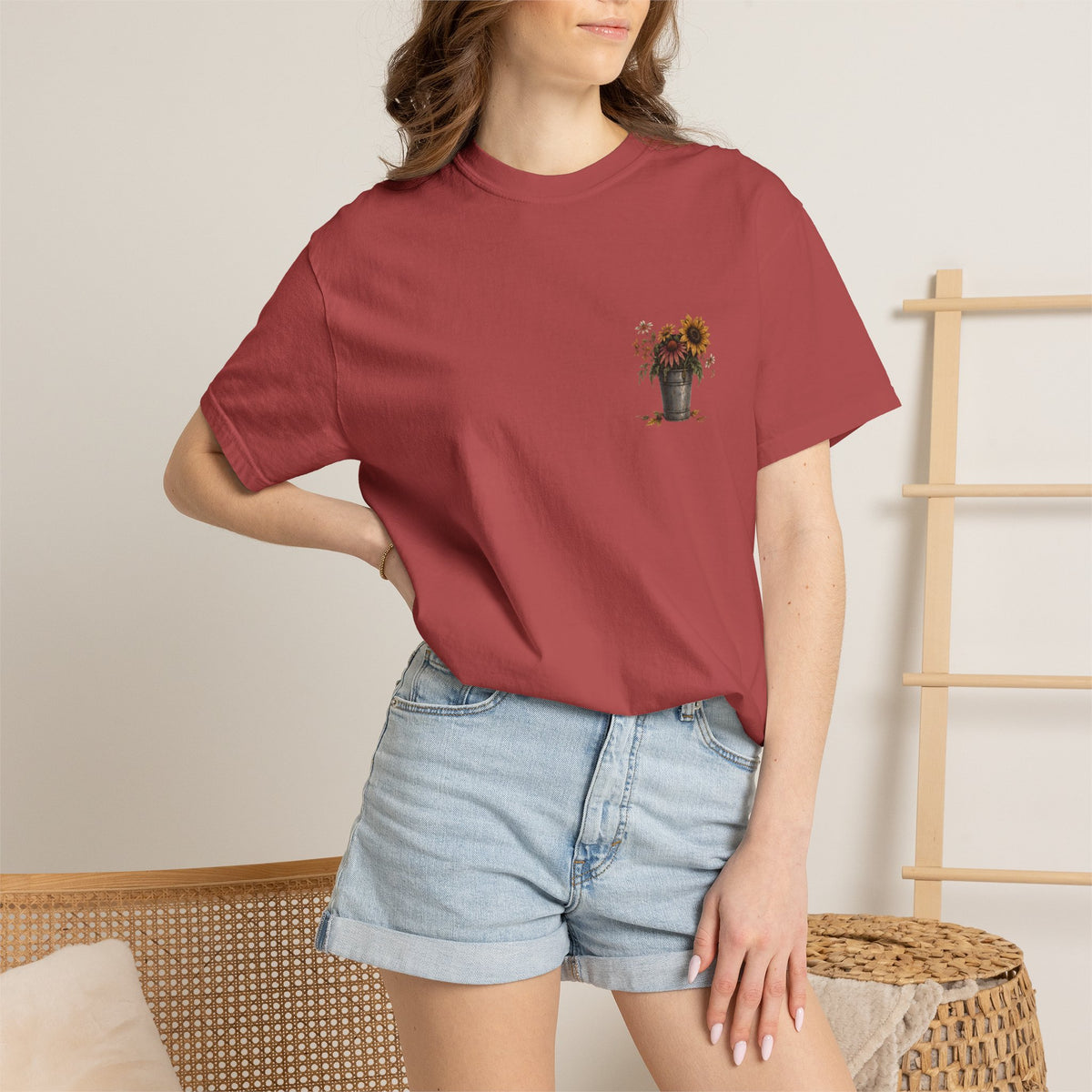 End of Season Floral Tee — Sunflower Farmer Graphic T-Shirt