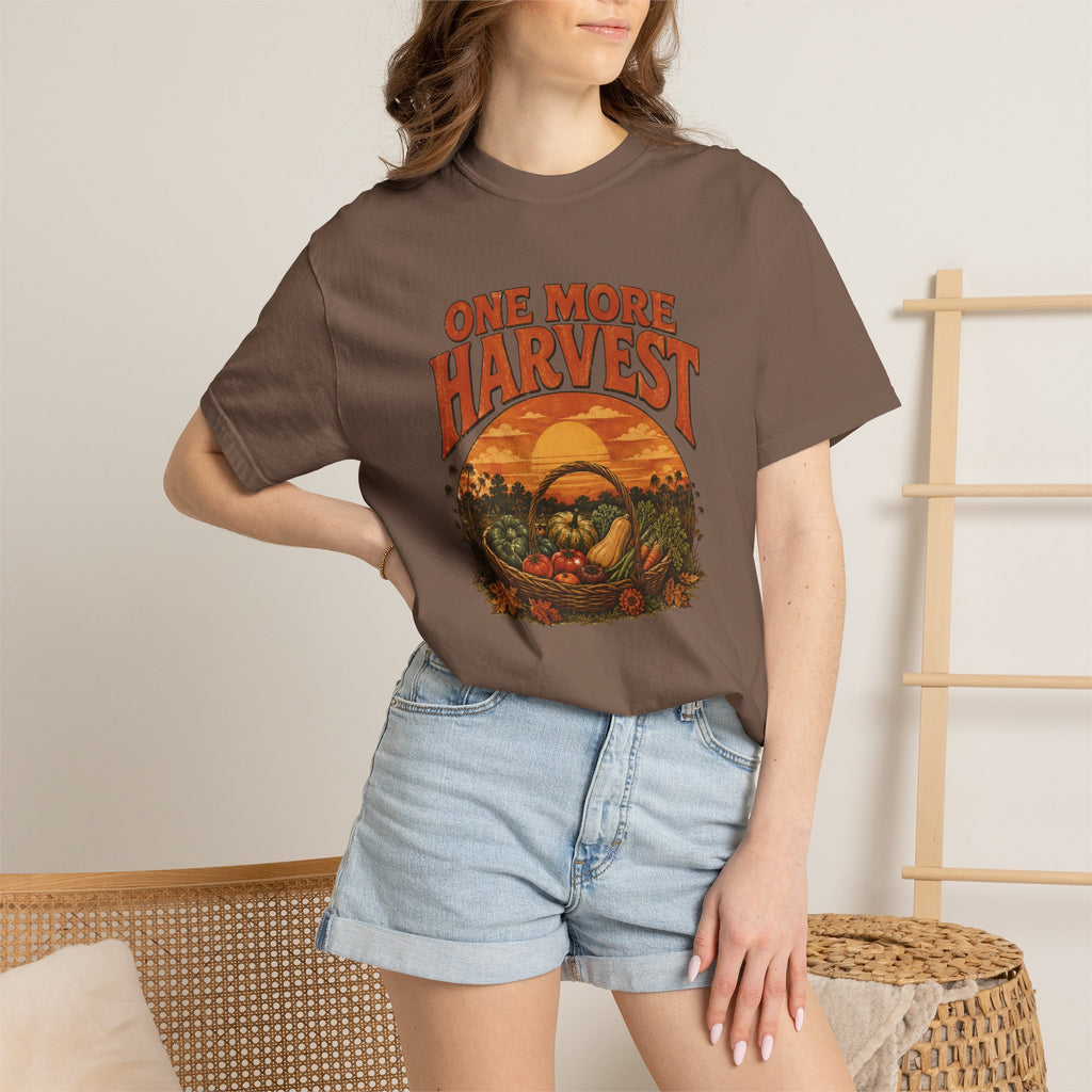 One More Harvest T-Shirt — Vintage Fall Farm Sunset Tee