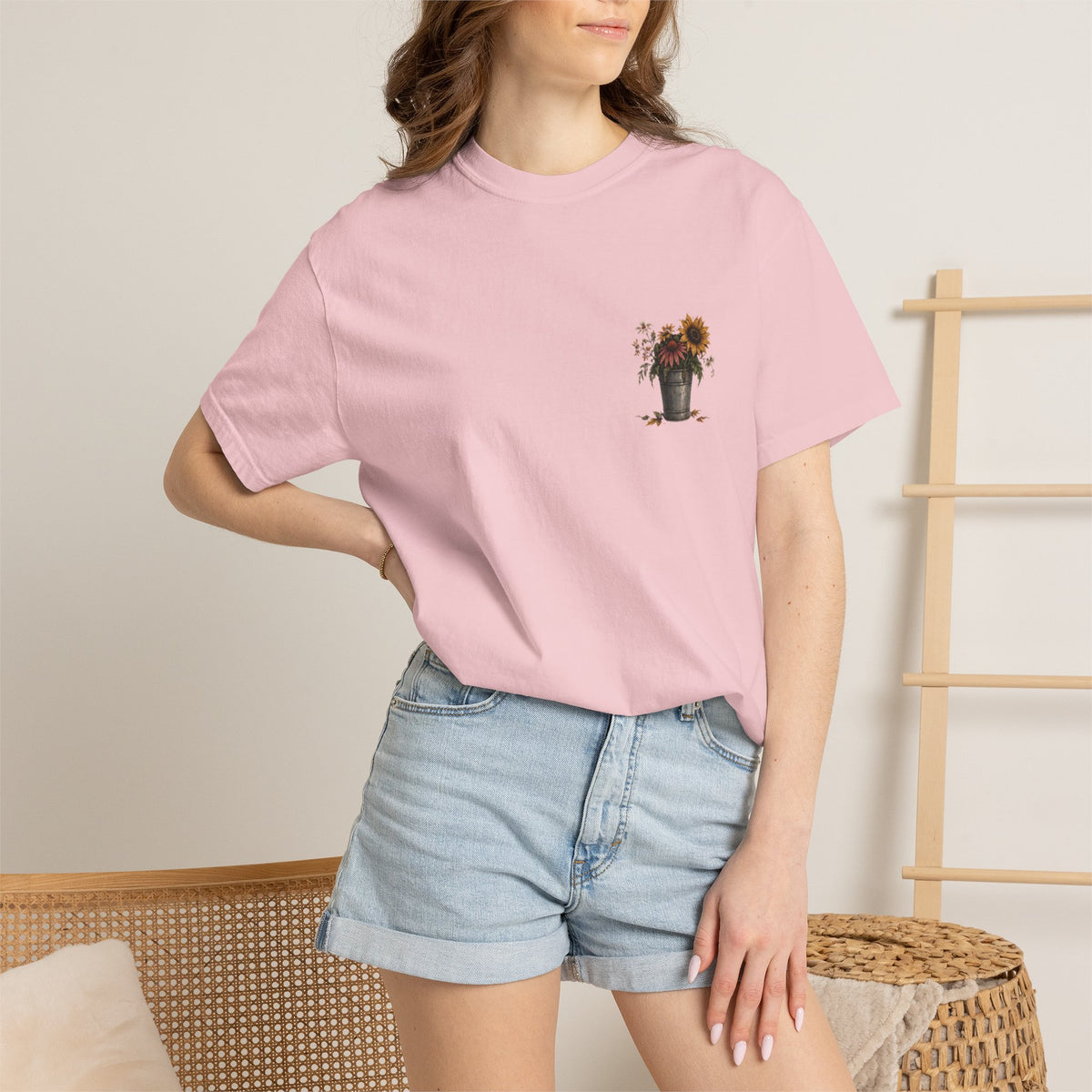 End of Season Floral Tee — Sunflower Farmer Graphic T-Shirt