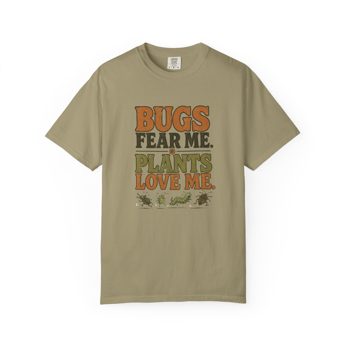 Plants Love Me T-Shirt — “Bugs Fear Me” Vintage Plant Lover Tee