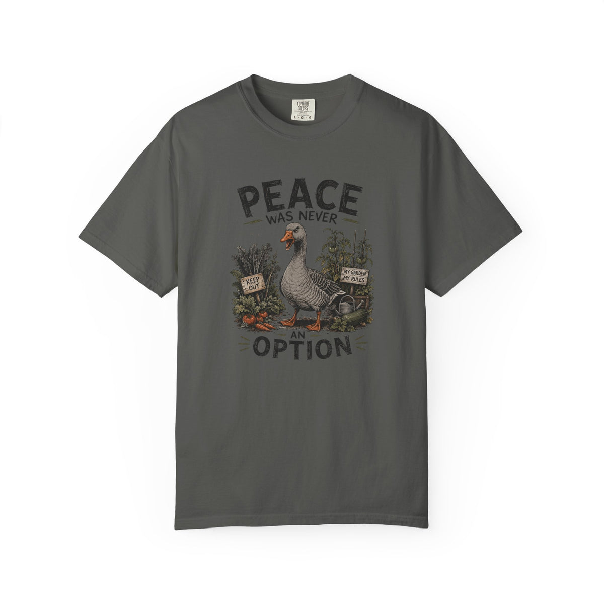 Peace Was Never an Option Tee — Vintage Goose Graphic T-Shirt
