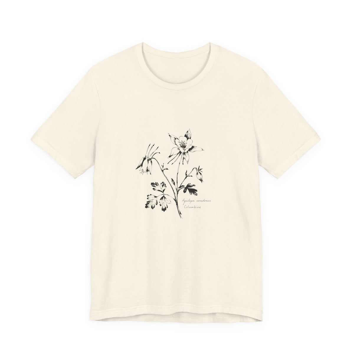 Botanical Sketch T‑Shirt — Minimal Floral Illustration Tee