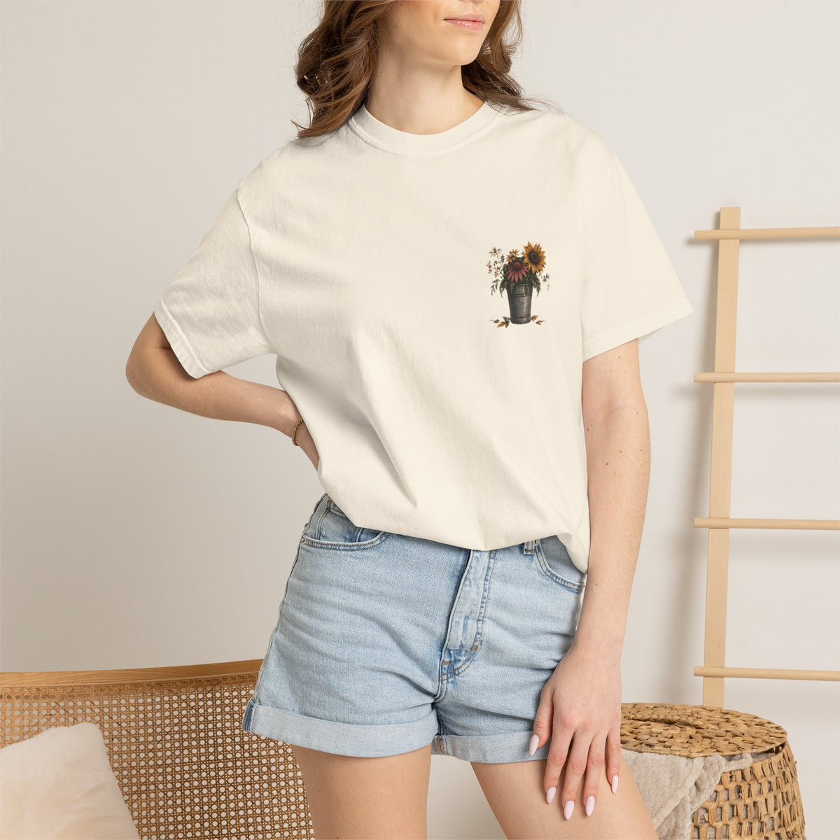 End of Season Floral Tee — Sunflower Farmer Graphic T-Shirt