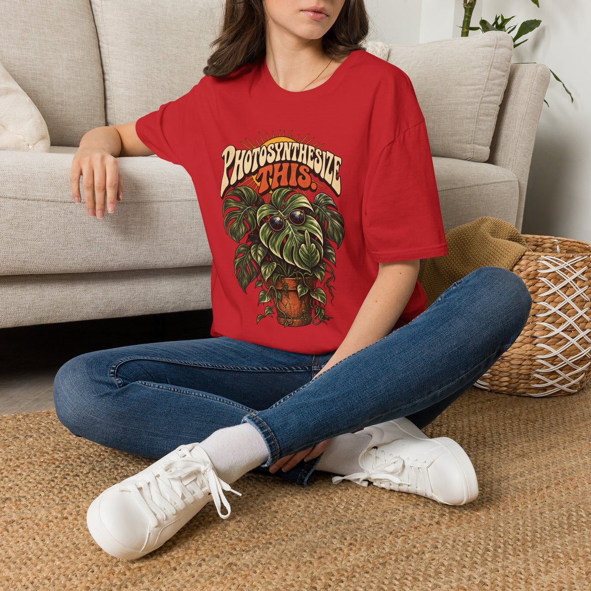 Photosynthesize This Plant T-Shirt — Retro Monstera Graphic Tee